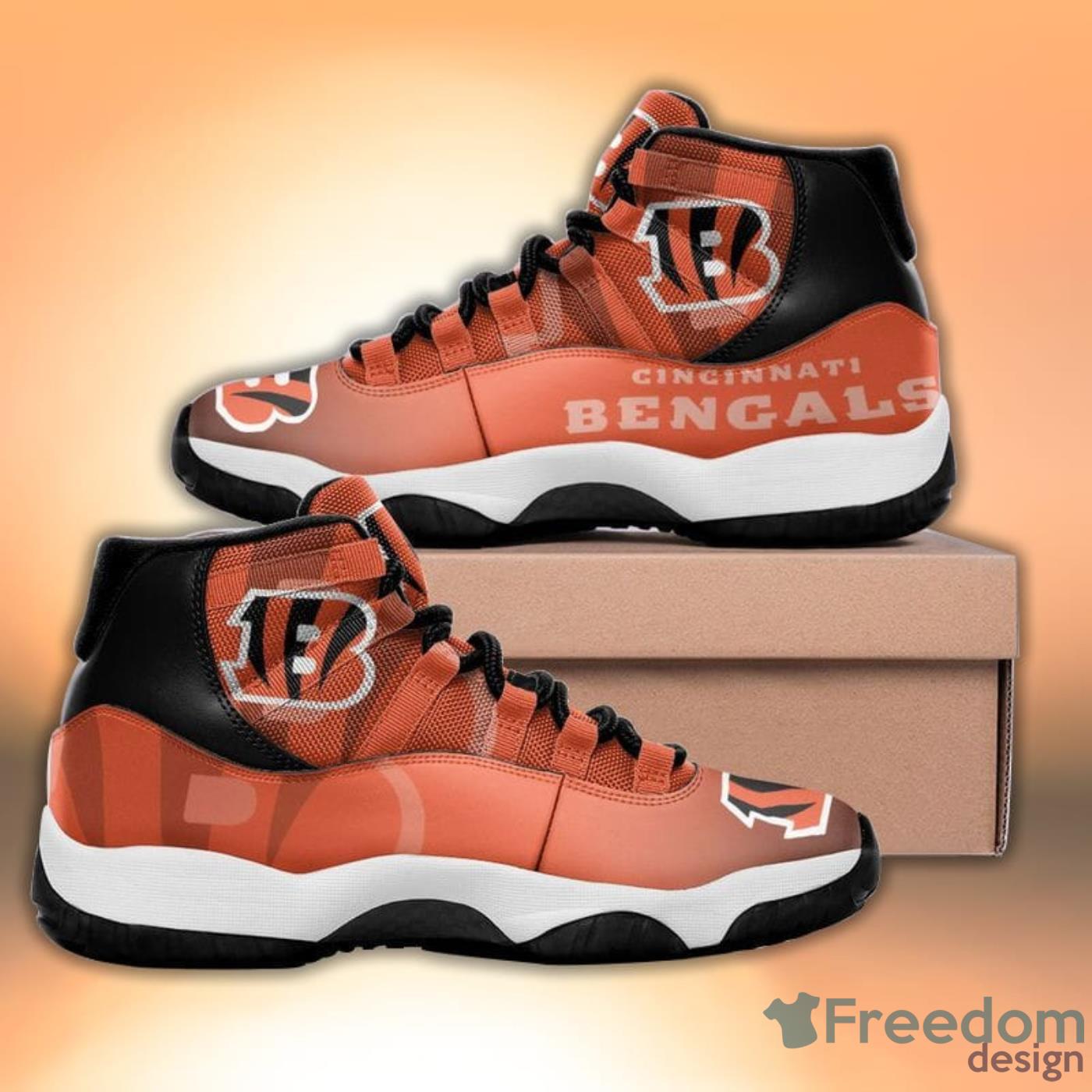 Cincinnati Bengals Gradient Midsole White Sneakers