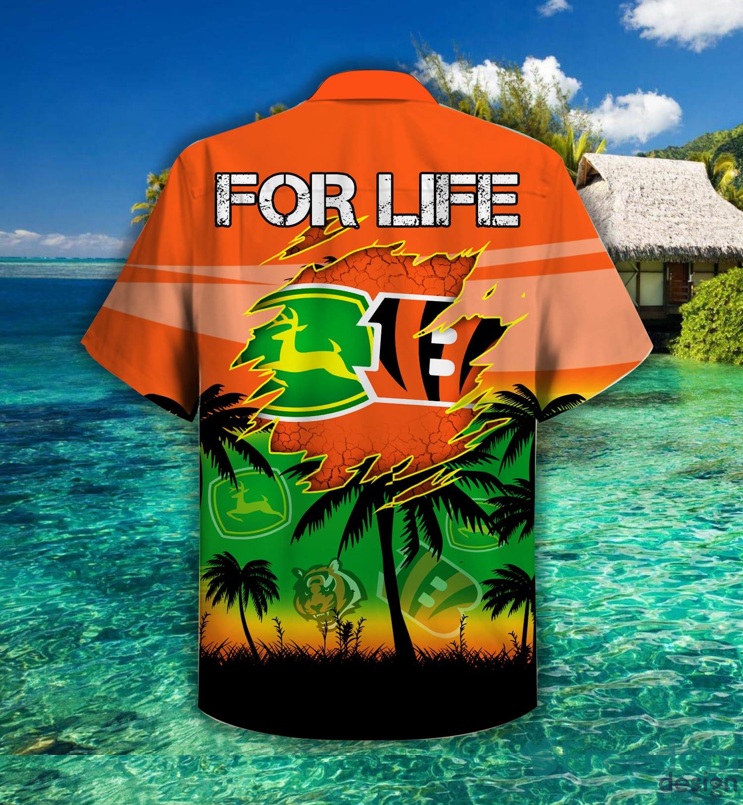 Cincinnati Bengals Nfl Palm On Elie Hawaiian Shirt For Fans