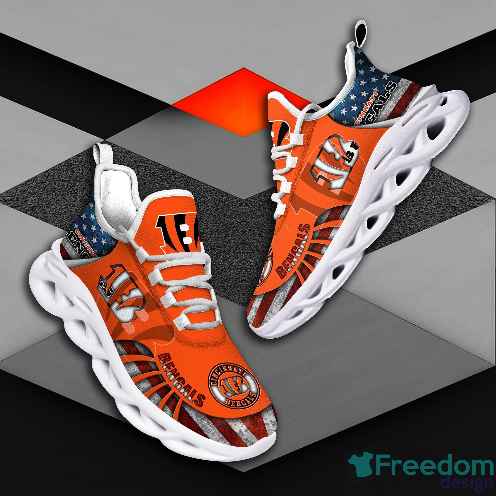 Cincinnati Bengals Drip Logo NFL Max Soul Shoes Custom Name For Men And  Women Running Sneakers - Freedomdesign