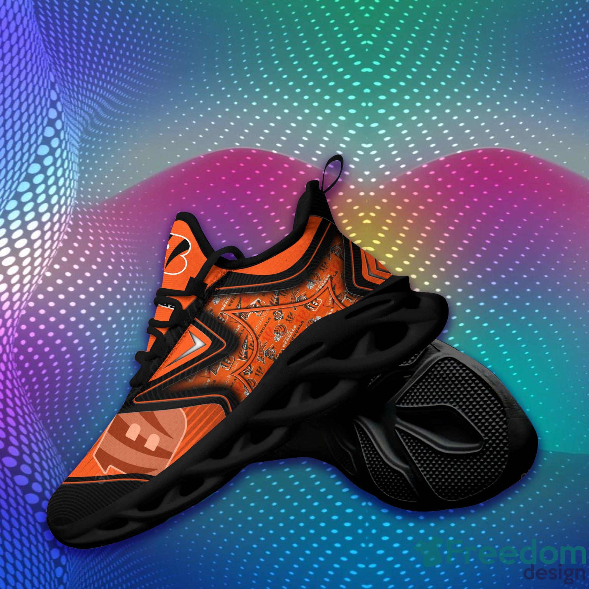 NFL Cincinnati Bengals Max Soul Running Shoes Sneakers - Freedomdesign