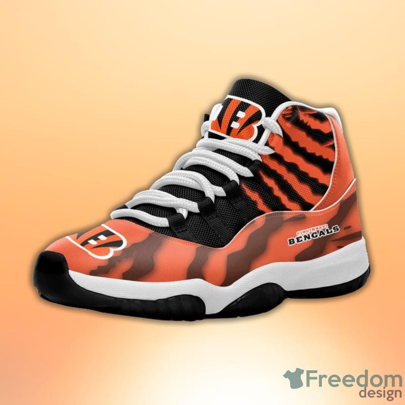 Cincinnati Bengals Skull Pattern Style Sneaker Air Jordan 11 Shoes