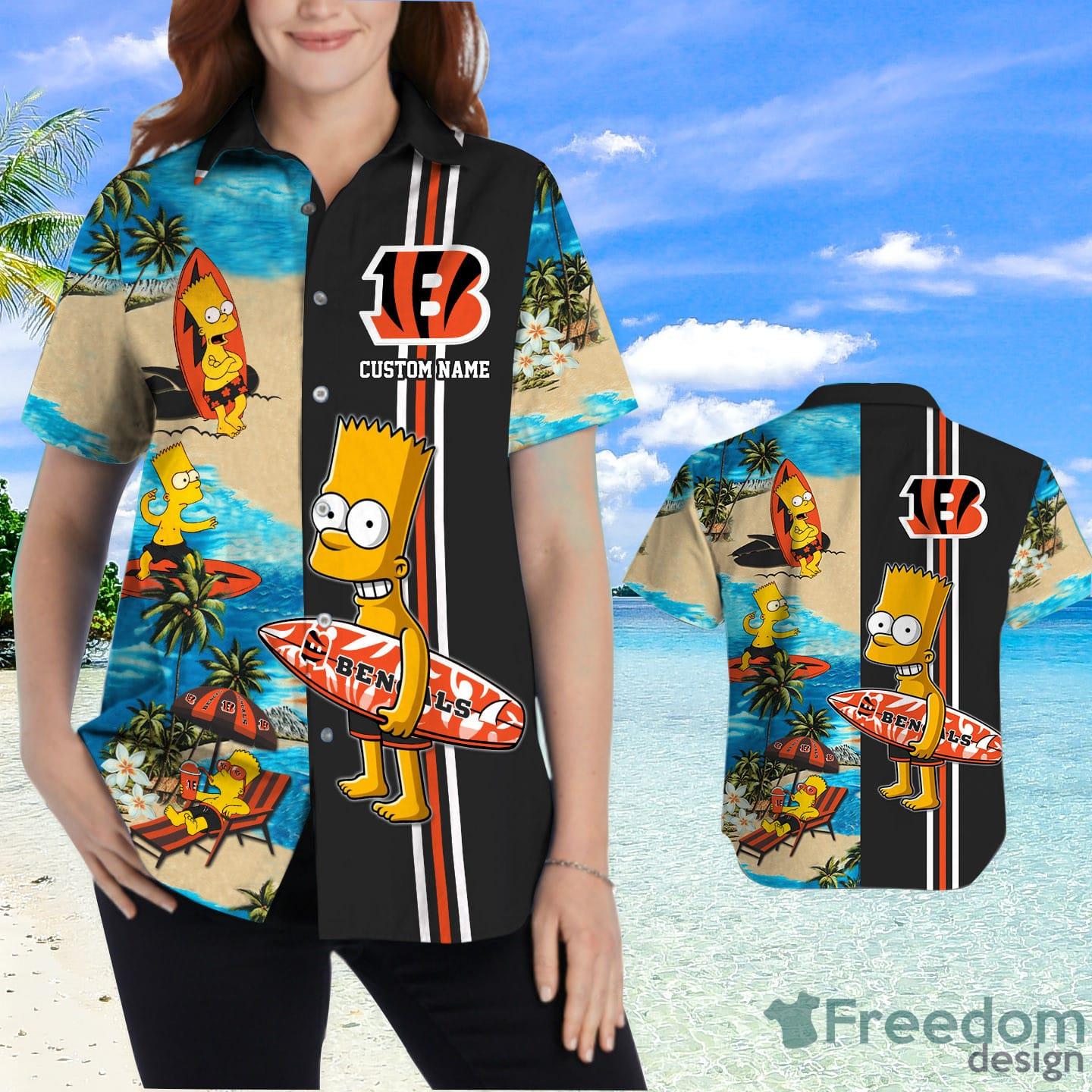 Cincinnati Bengals Custom Name Hawaiian Shirt - Freedomdesign