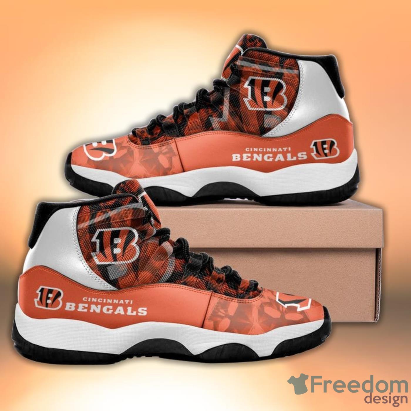 Cincinnati Bengals Skull Air Jordan 13 Sneakers Shoes