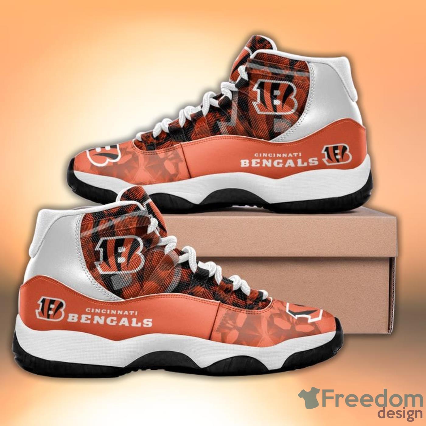 Cincinnati Bengals Skull Pattern Style Sneaker Air Jordan 11 Shoes