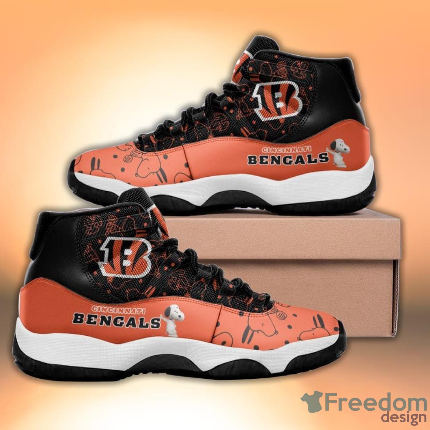 Cincinnati Bengals Snoopy Pattern Style Sneaker Air Jordan 11 Shoes -  Freedomdesign