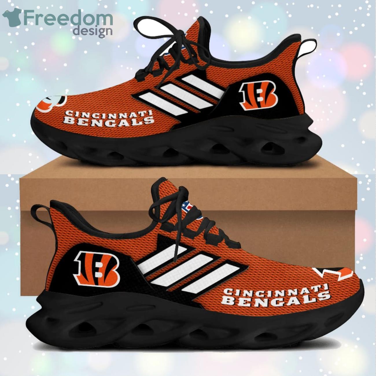 Cincinnati Bengals White Stripe Clog With Strap in 2023