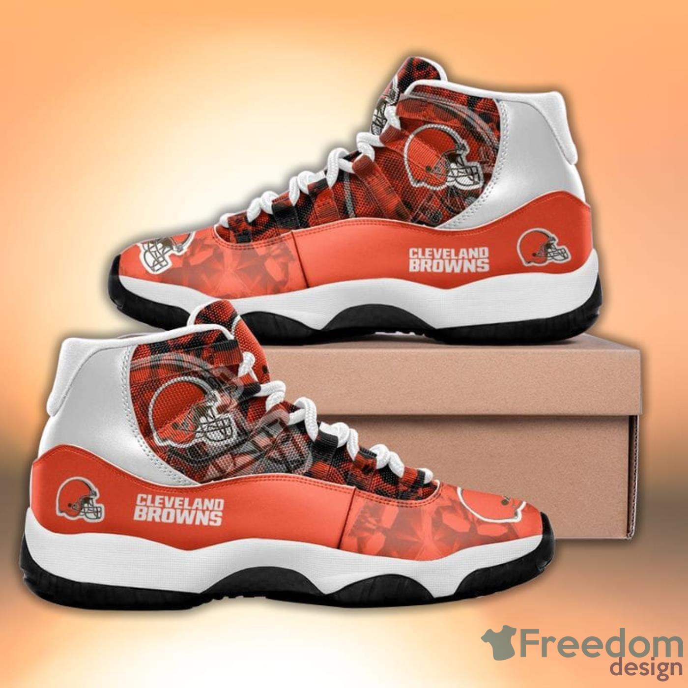 Cleveland Browns Skull Pattern Style Sneaker Air Jordan 11 Shoes -  Freedomdesign