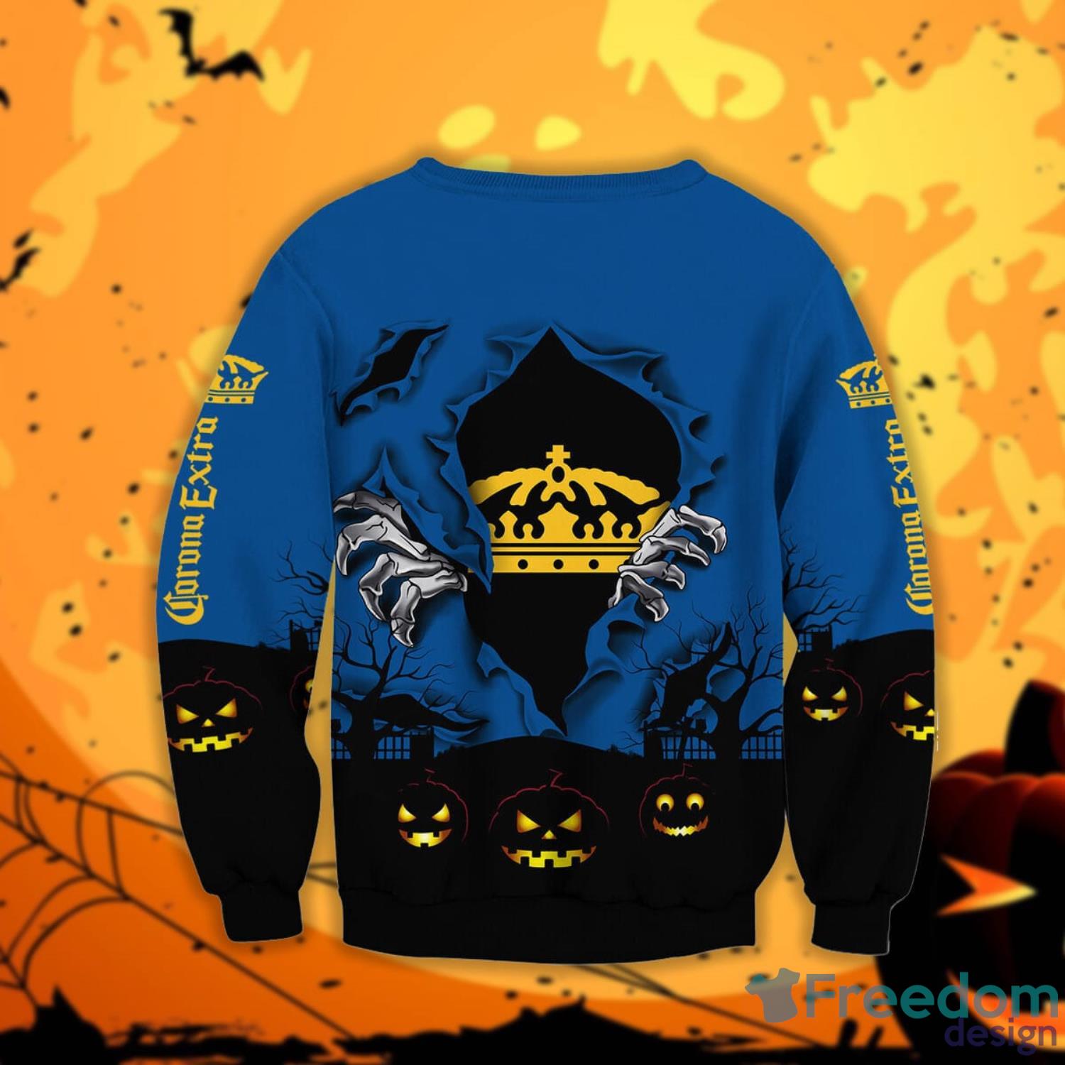 Corona Extra Scary Night Halloween Gift Sweatshirt Product Photo 2