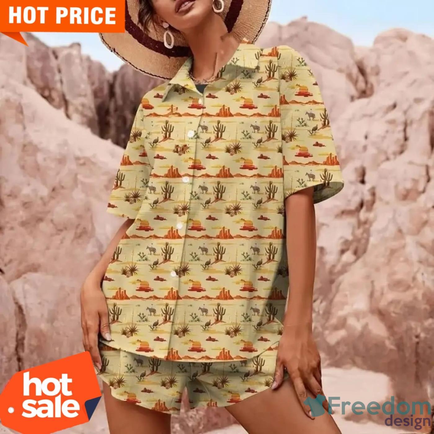 Cowboy Desert All Over Print Hawaiian Shirt image Cowboy Desert All Over Print Hawaiian Shirt Product Photo 2