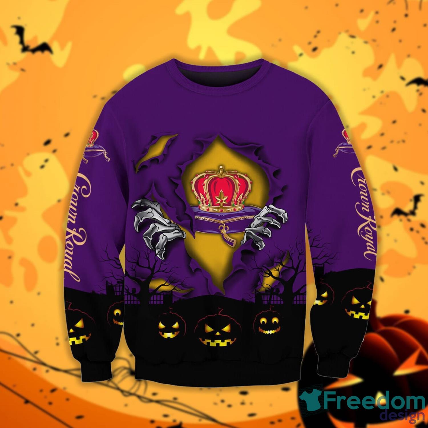 Crown Royal Scary Night Halloween Gift Sweatshirt Product Photo 1