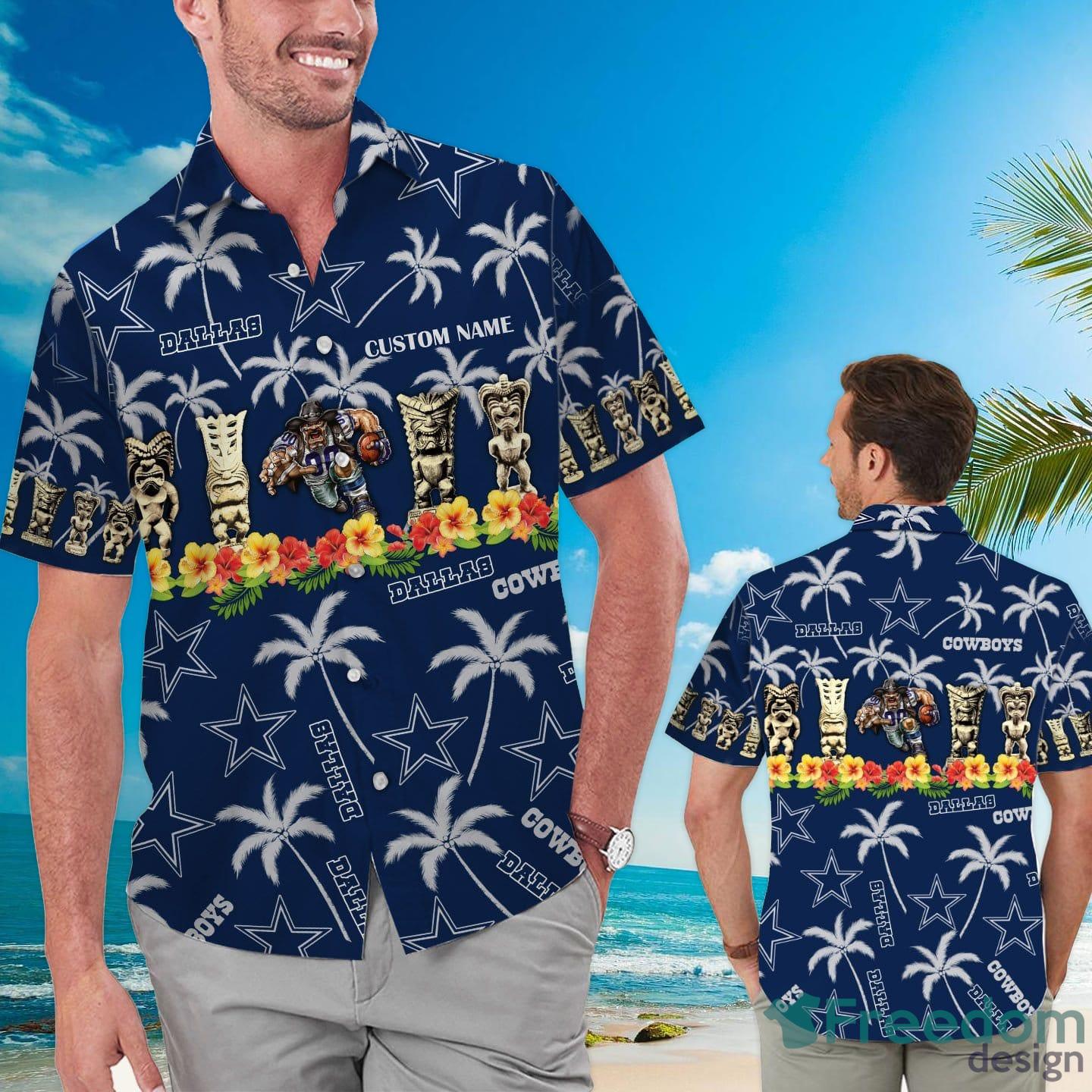 Dallas Cowboys Baby Yoda Custom Name Hawaiian Shirt - Freedomdesign