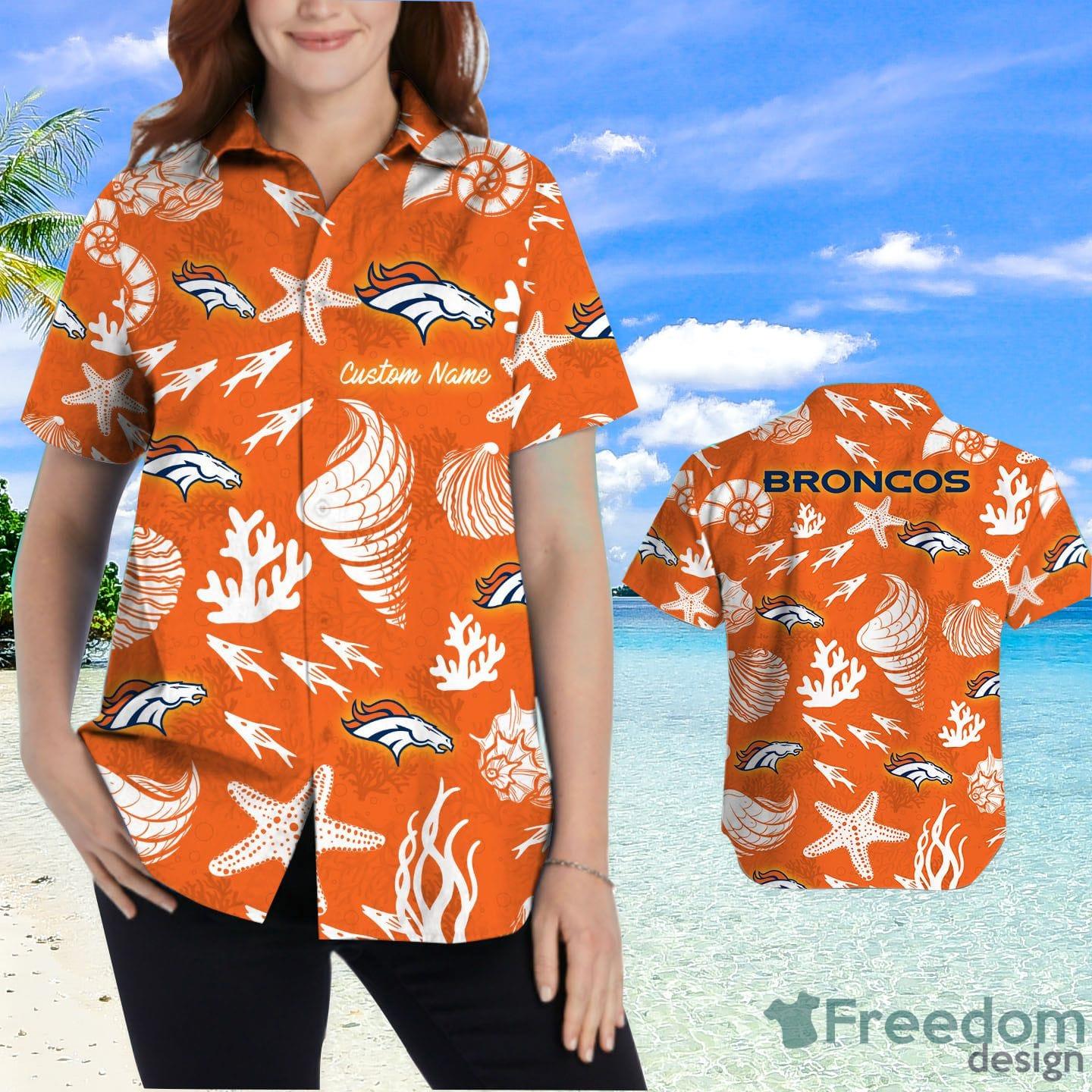 Denver Broncos Custom Name Hawaiian Shirt - Freedomdesign