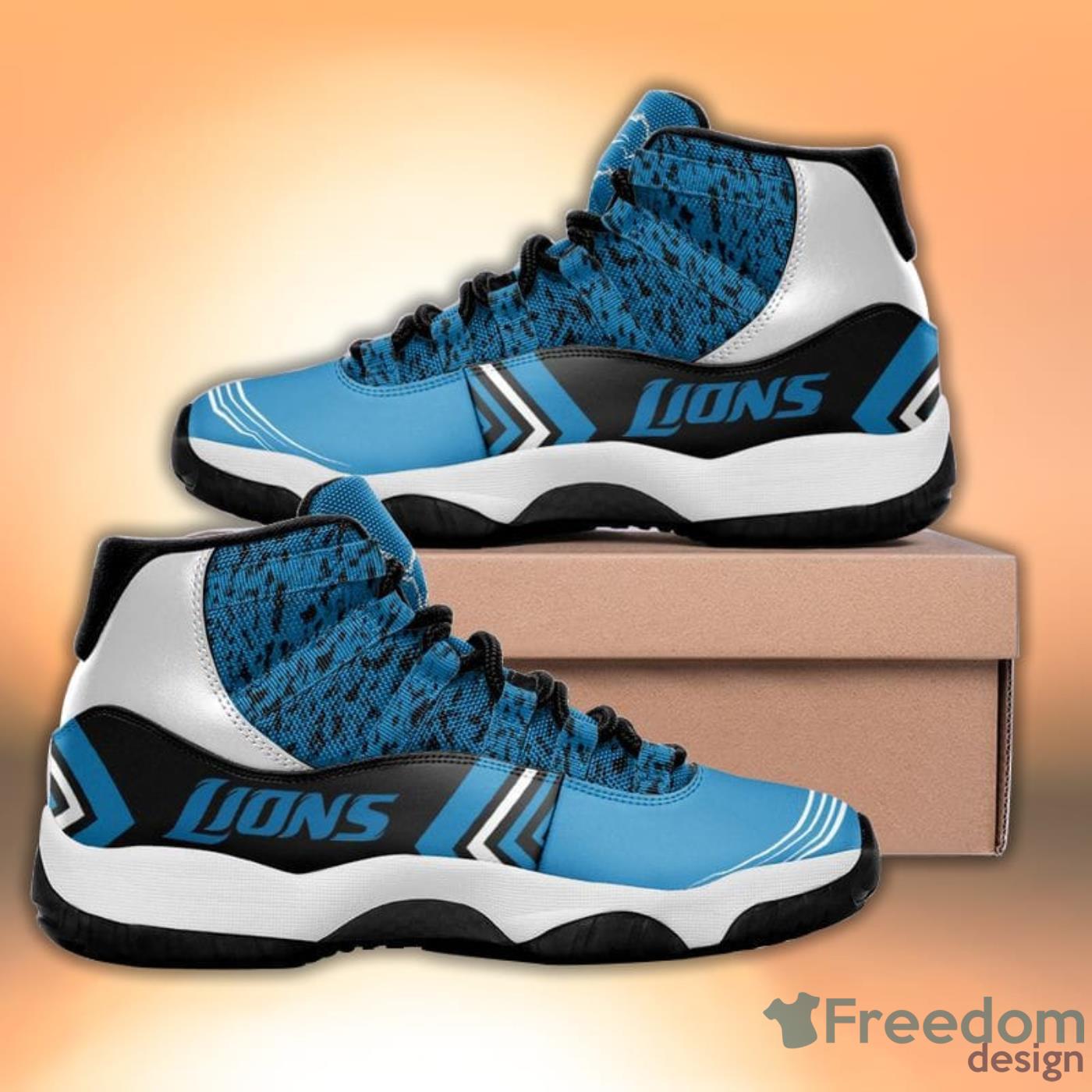 Detroit Lions NFL Air Jordan 11 Sneakers Shoes Gift For Fans