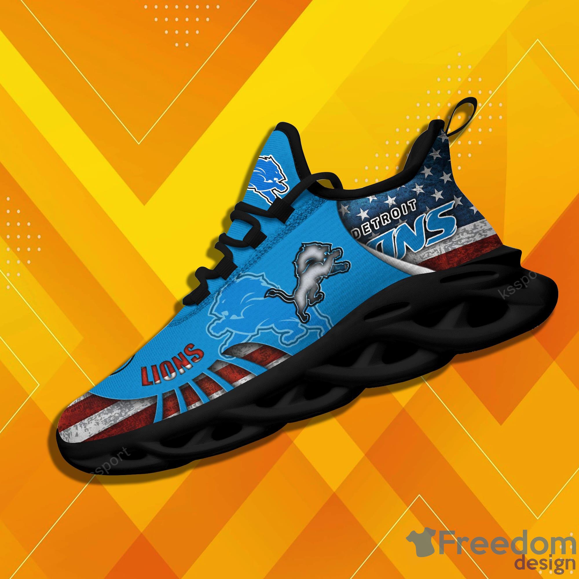 Detroit Lions Drip Logo NFL Max Soul Shoes Custom Name For Men And Women  Running Sneakers - Freedomdesign