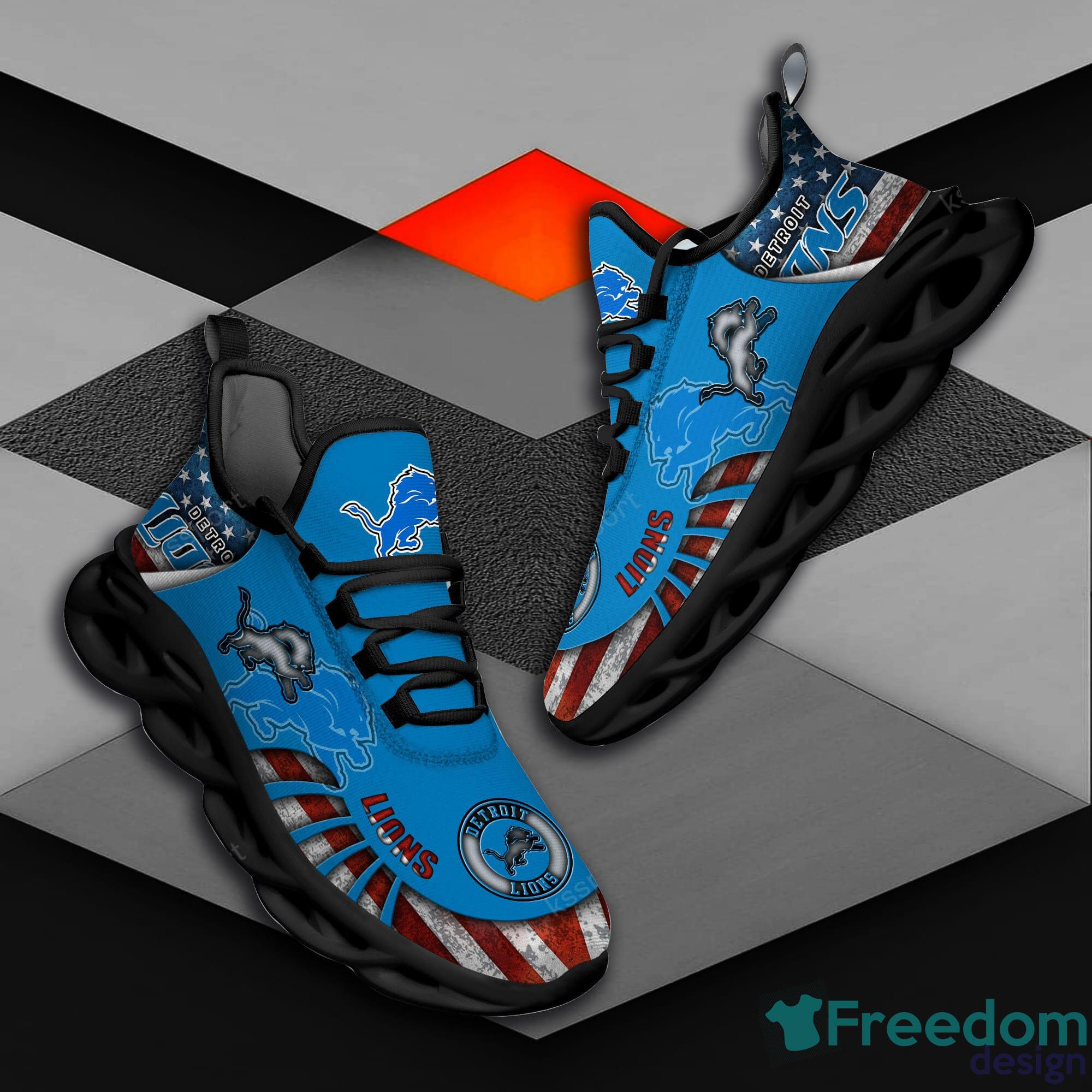 Detroit Lions NFL Max Soul Sneakers Running Shoes - Freedomdesign