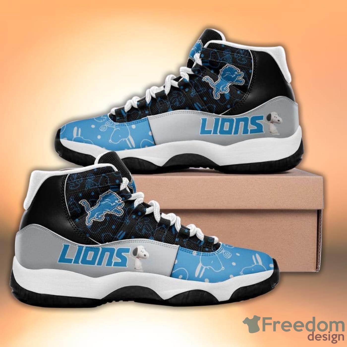 Detroit Lions Skull Pattern Style Sneaker Air Jordan 11 Shoes