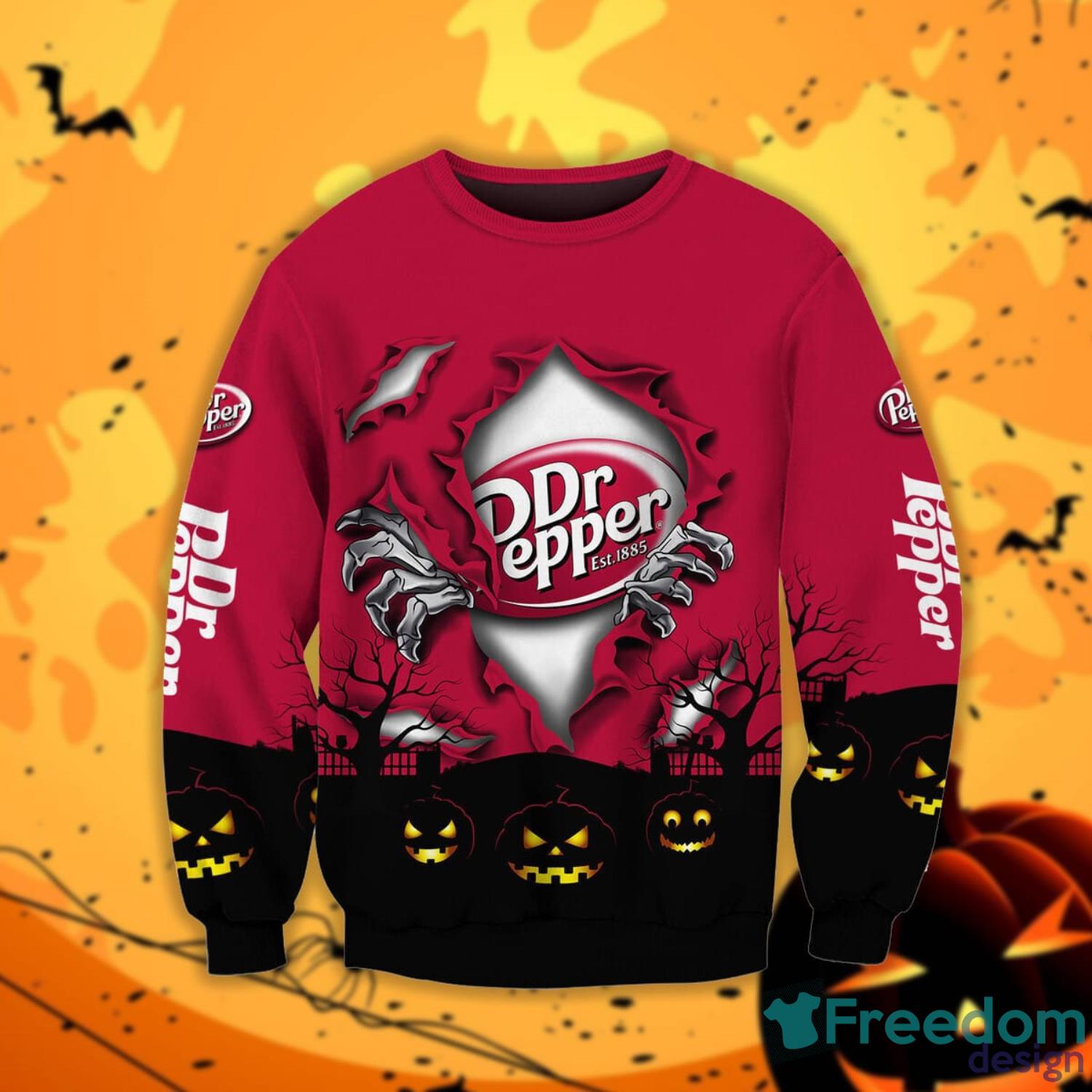 Dr Pepper Scary Night Halloween Gift Sweatshirt Product Photo 1