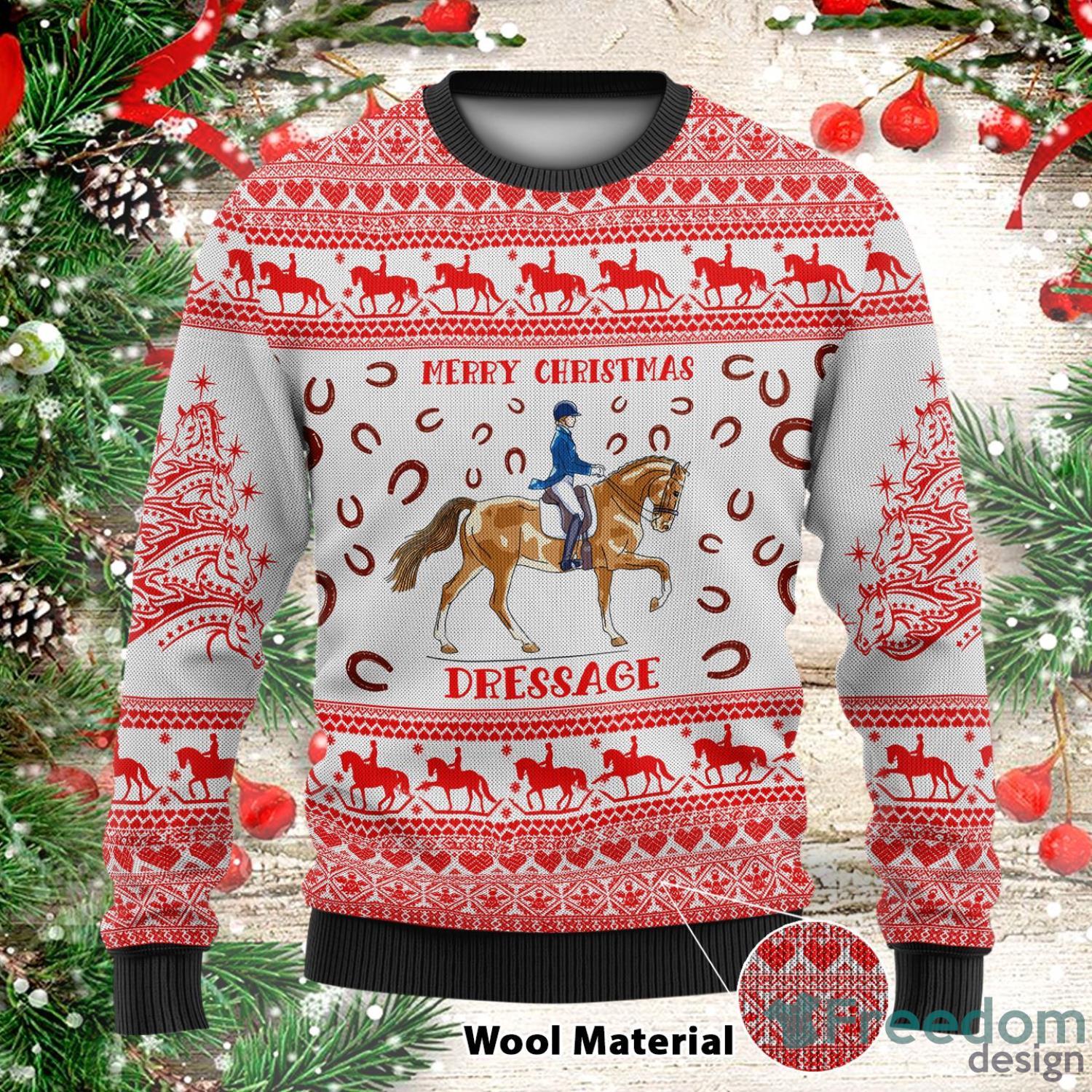 Dressage Personalized Name Christmas Gift Ugly Christmas Sweater Product Photo 5 Dressage Personalized Name Christmas Gift Ugly Christmas Sweater