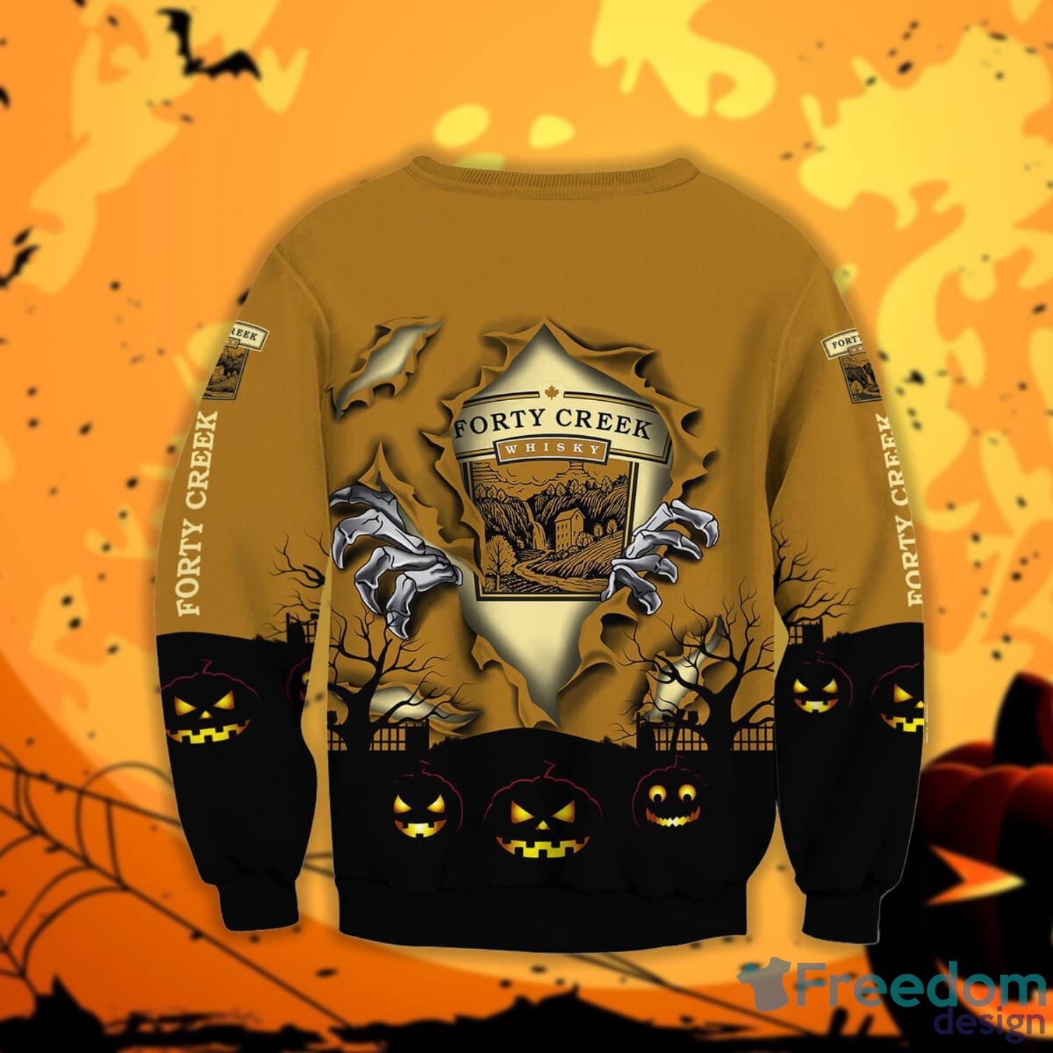 Forty Creek Whisky Scary Night Halloween Gift Sweatshirt Product Photo 2