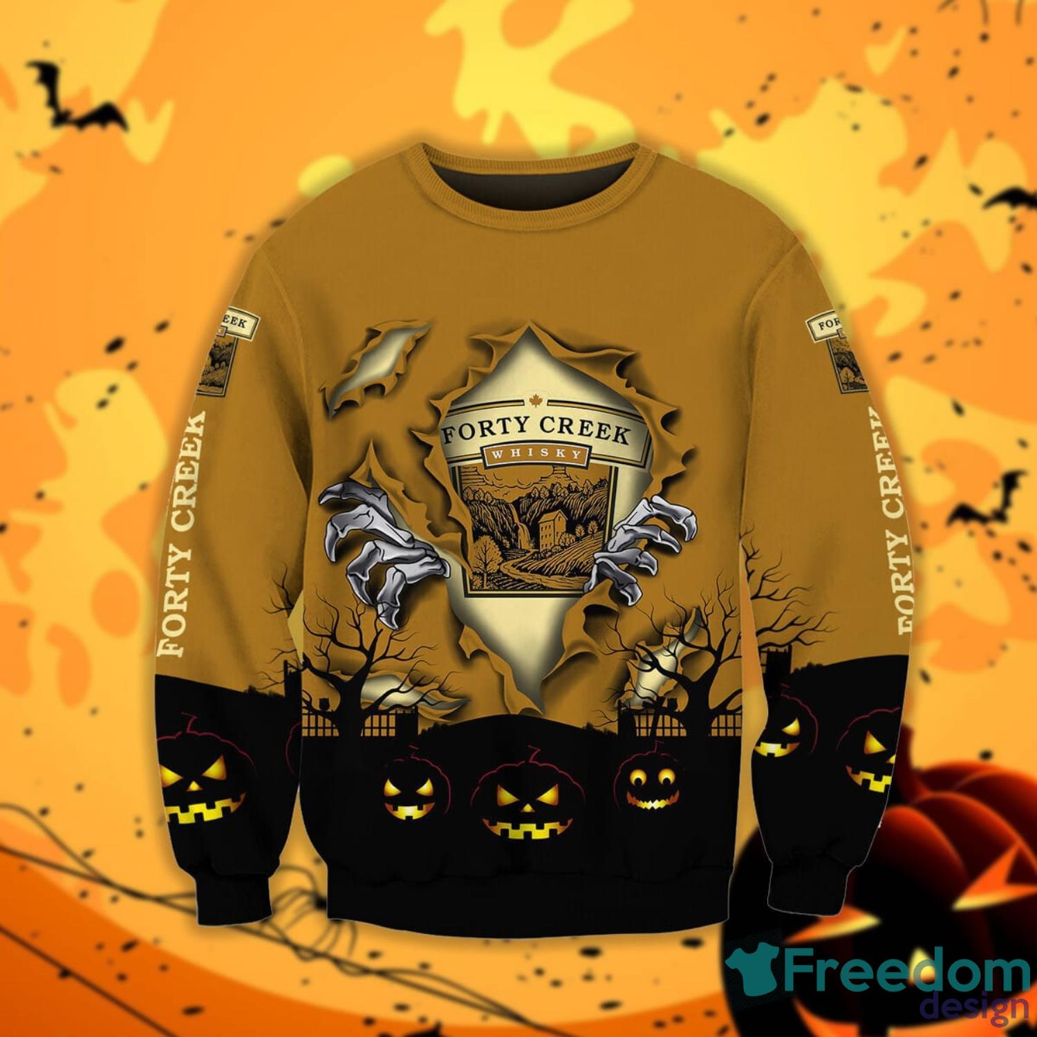 Forty Creek Whisky Scary Night Halloween Gift Sweatshirt Product Photo 1