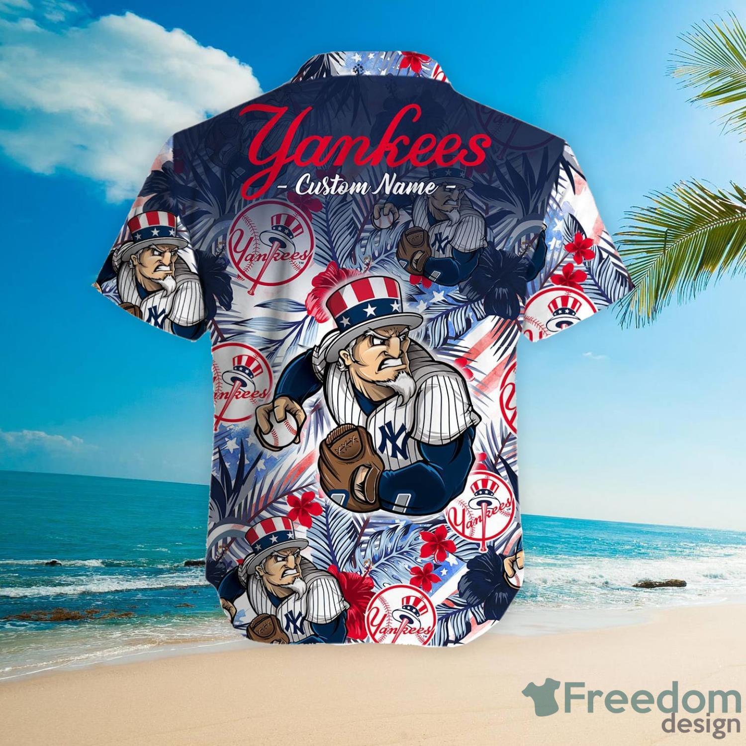 Yankees Hawaiian Shirt Pineapple Tropical Flower New York Yankees