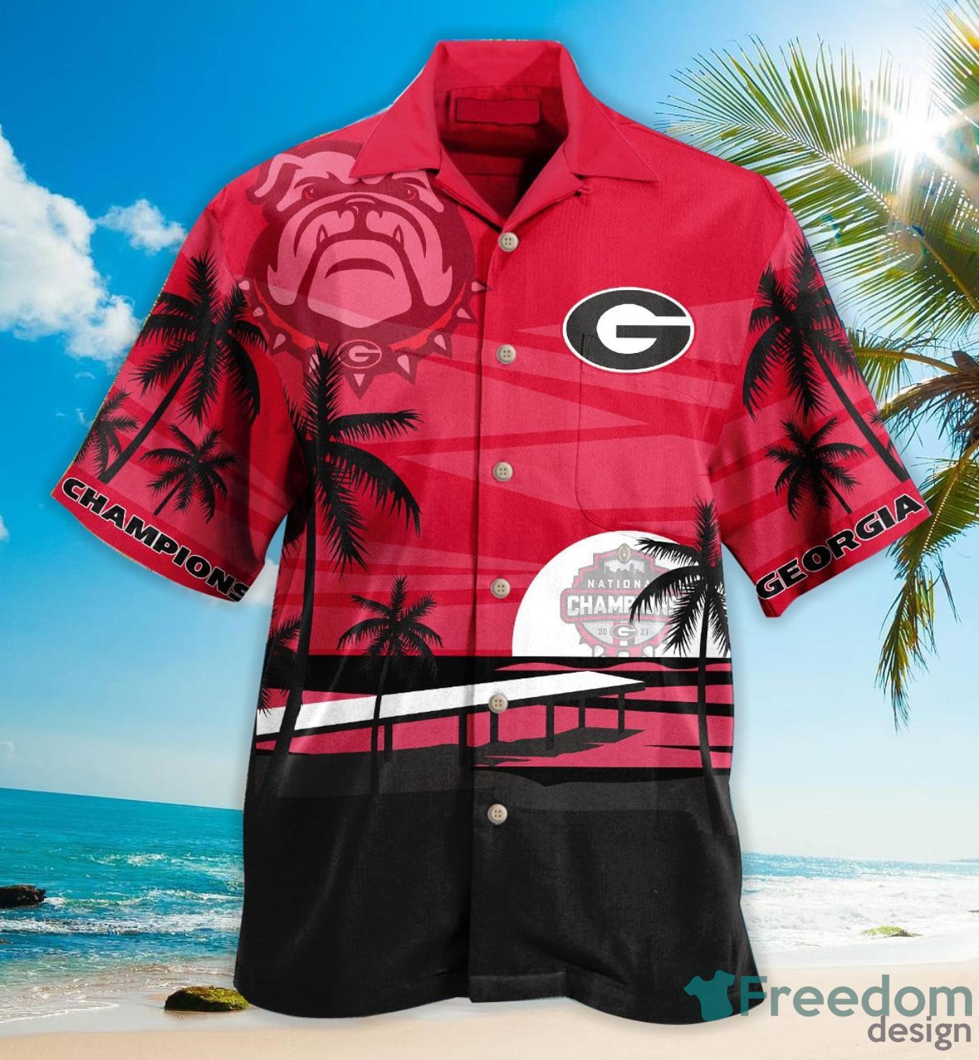 Georgia Bulldogs NCAA Custom Name Hawaiian Shirt For Men Women Ideal Gift  For Fans