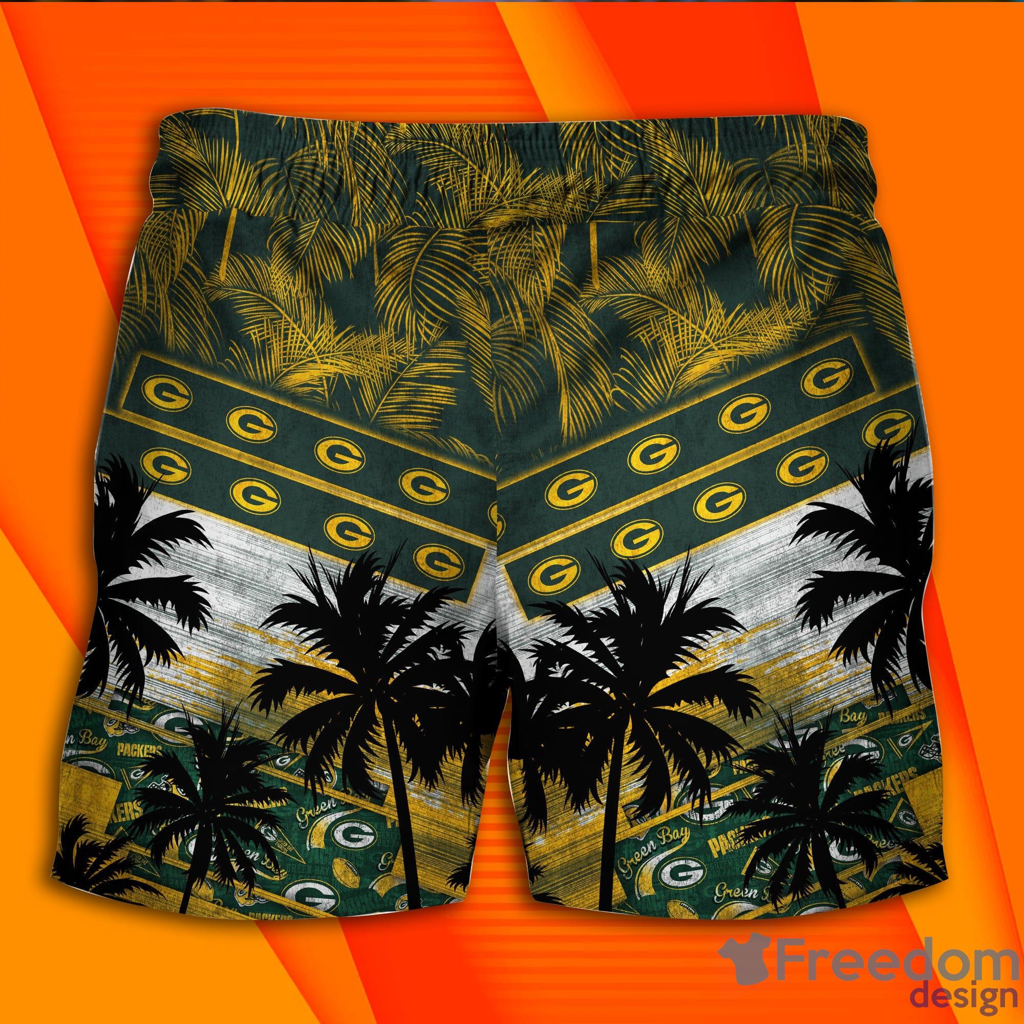 Green Bay Packers NFL Logo Combo Hawaiian Shirt And Short Summer