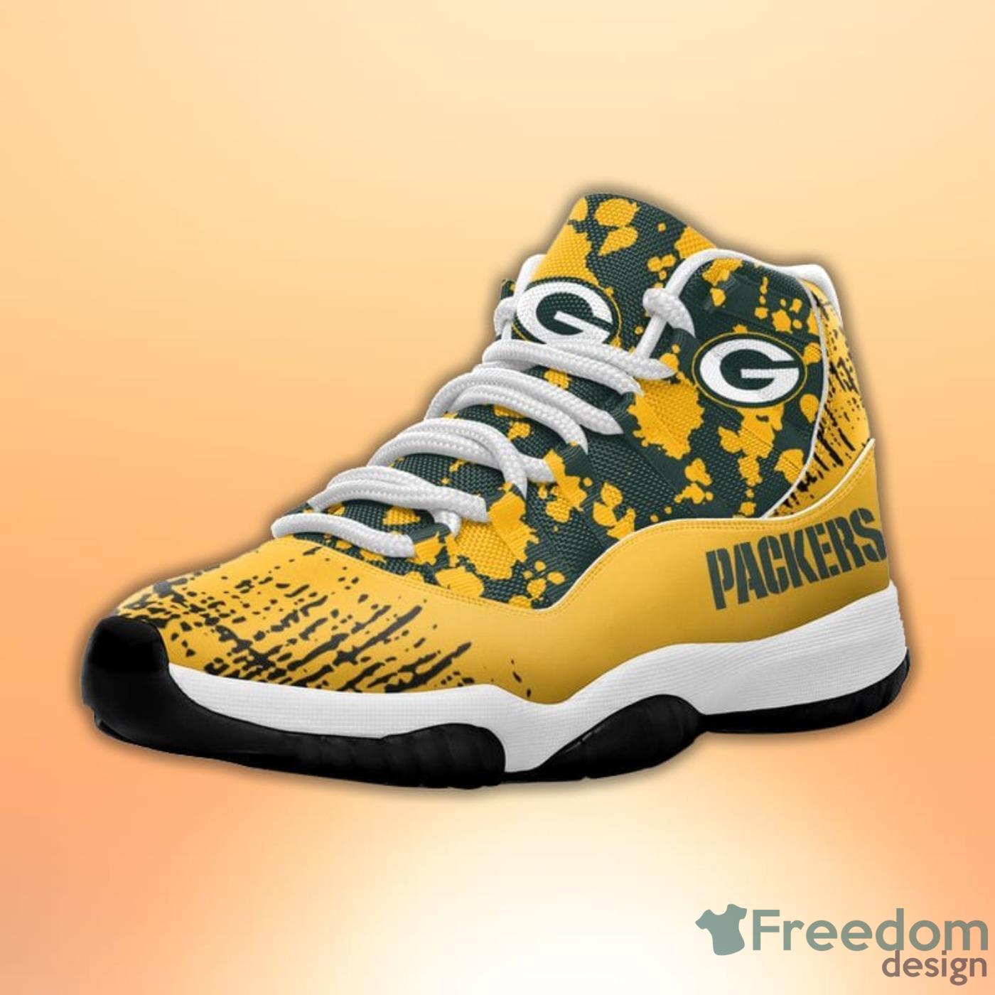 Green Bay Packers Air Jordan Sneaker Shoes - Freedomdesign