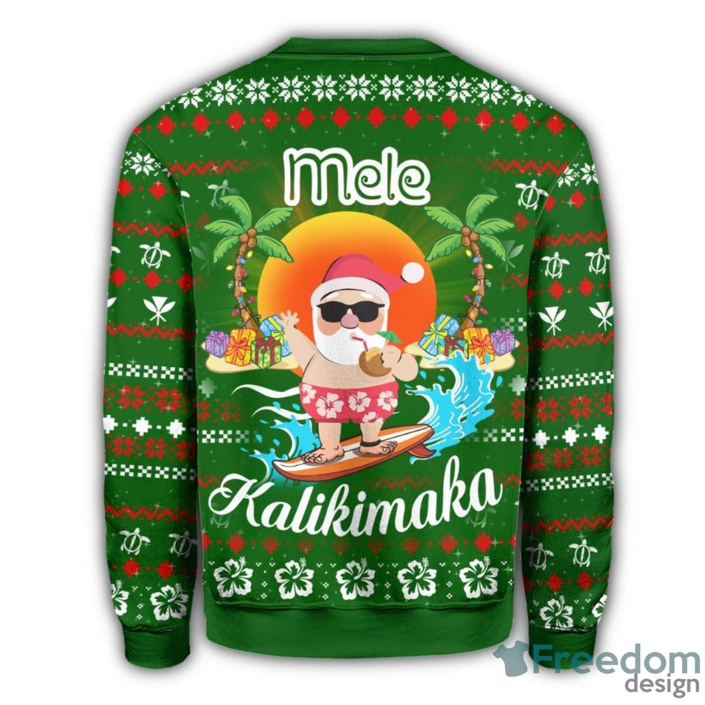 Mele Kalikimaka From Hawaii Ugly Christmas Sweater - Anynee