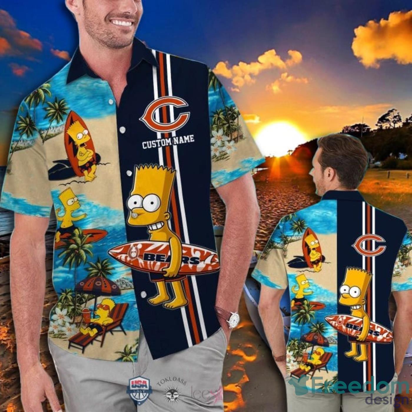 Hot Trend Personalized Chicago Bears Bart Simpson Hawaiian And