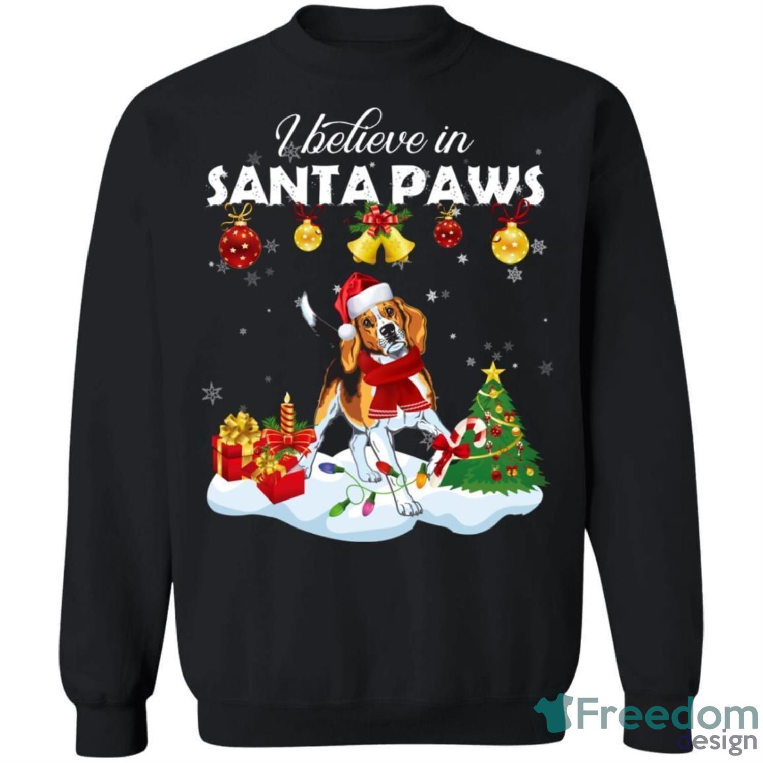 I Believe In Santa Paws American Foxhound Dog Christmas Sweatshirt Lovely Gift For Xmas Product Photo 1 I Believe In Santa Paws American Foxhound Dog Christmas Sweatshirt Lovely Gift For Xmas Product Photo 1