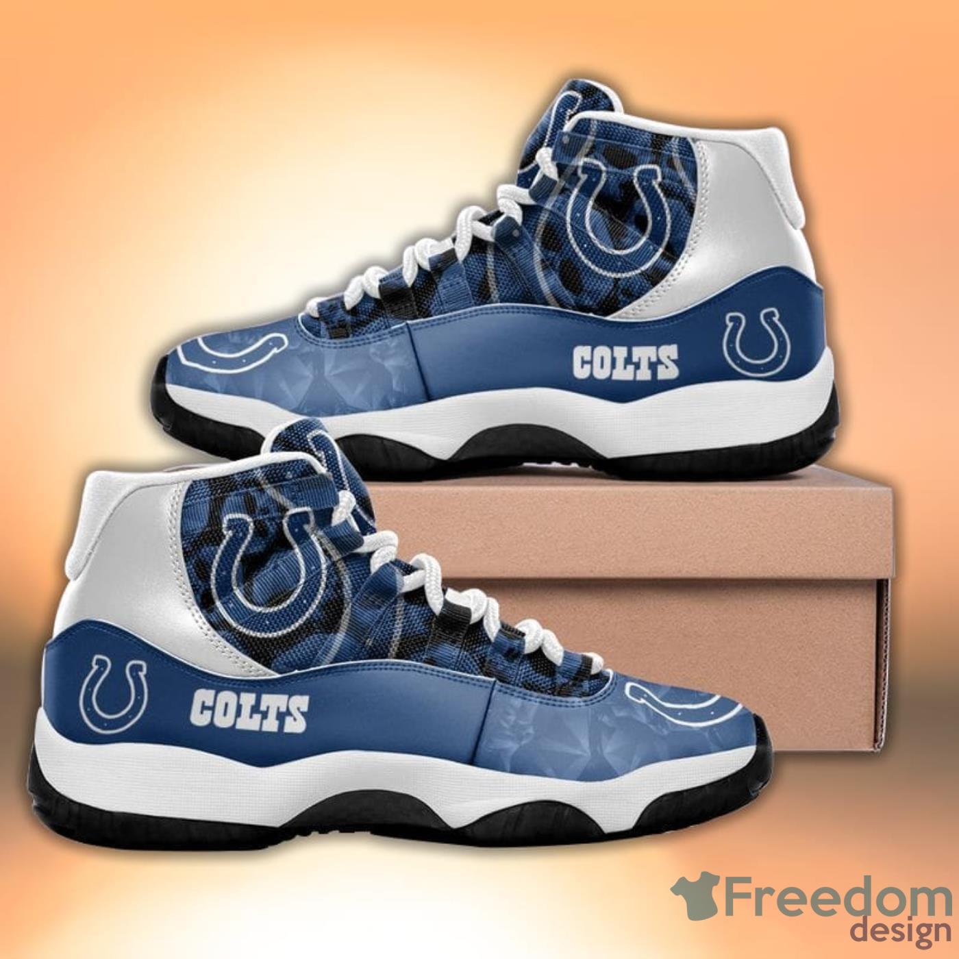 Indianapolis Colts Skull Air Jordan 13 Sneakers Shoes