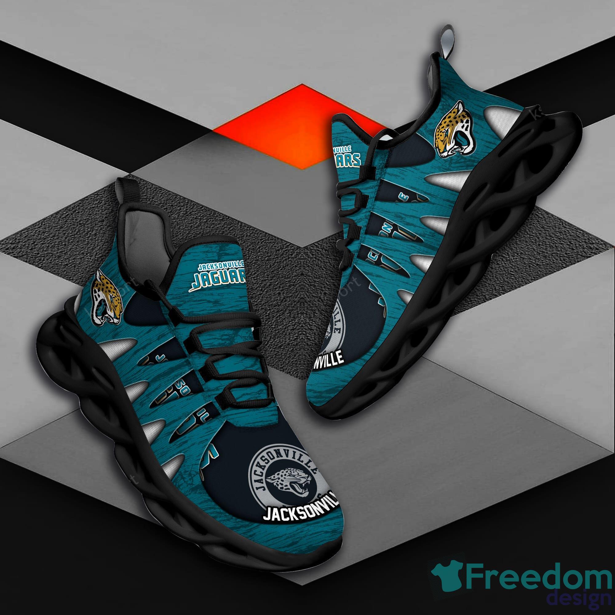 Jacksonville Jaguars Nfl Green Max Soul Sneakers Sport Shoes - Freedomdesign