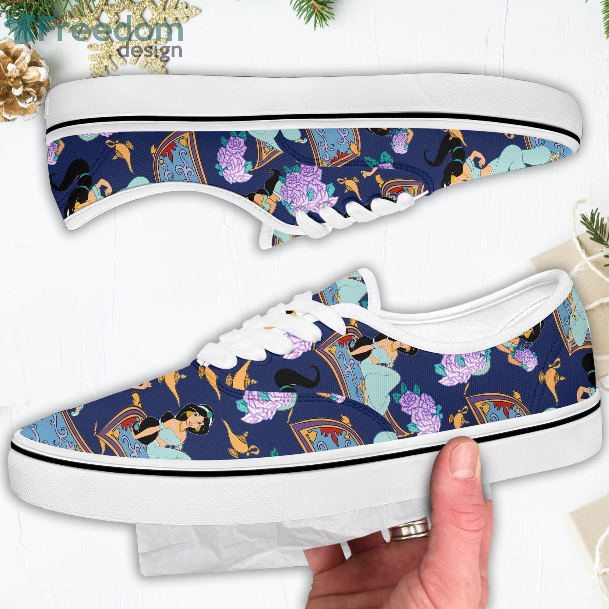 verkiezen Autonoom Perforeren Jasmine Patterns Disney Cartoon Low Top Slip On Lace Up Canvas Vans Shoes -  Freedomdesign
