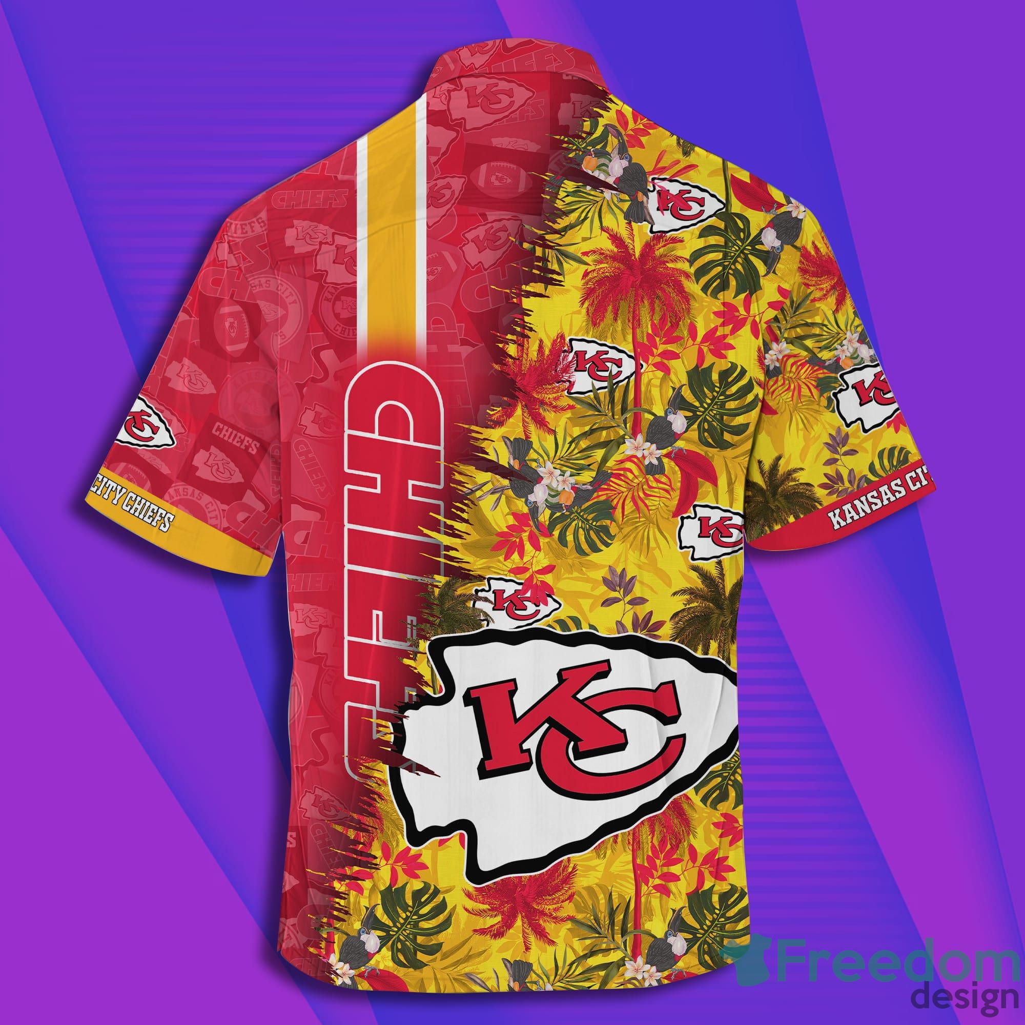 Kansas City Chiefs NFL Team Football Beach Shirt Summer Button