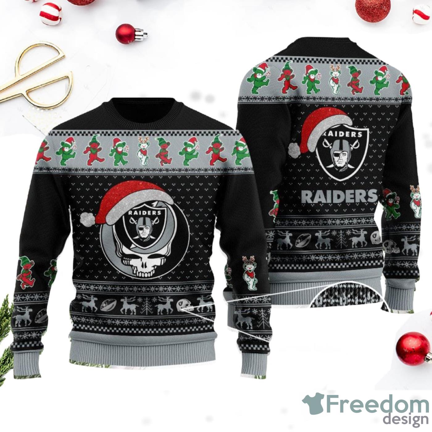 Las Vegas Raiders Grateful Dead Ugly Christmas Sweater Shirt, hoodie,  sweater, long sleeve and tank top