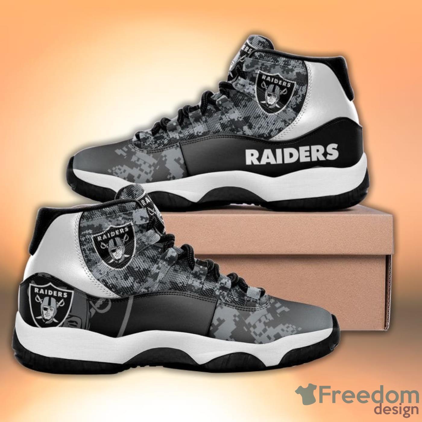 Las Vegas Raiders Air Jordan 13 Sneaker Shoes For Fans - Freedomdesign