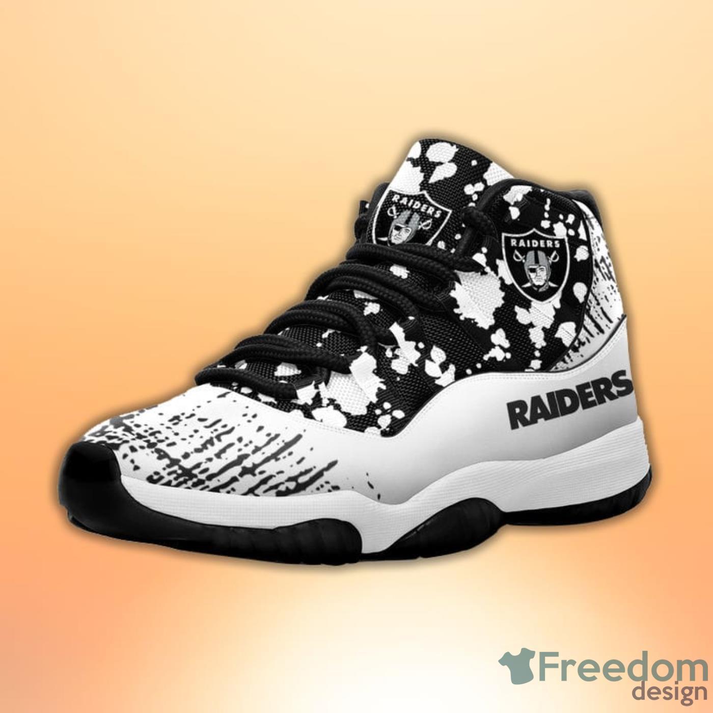 Las Vegas Raiders Pattern Texture Style Sneaker Air Jordan 11 Shoes -  Freedomdesign
