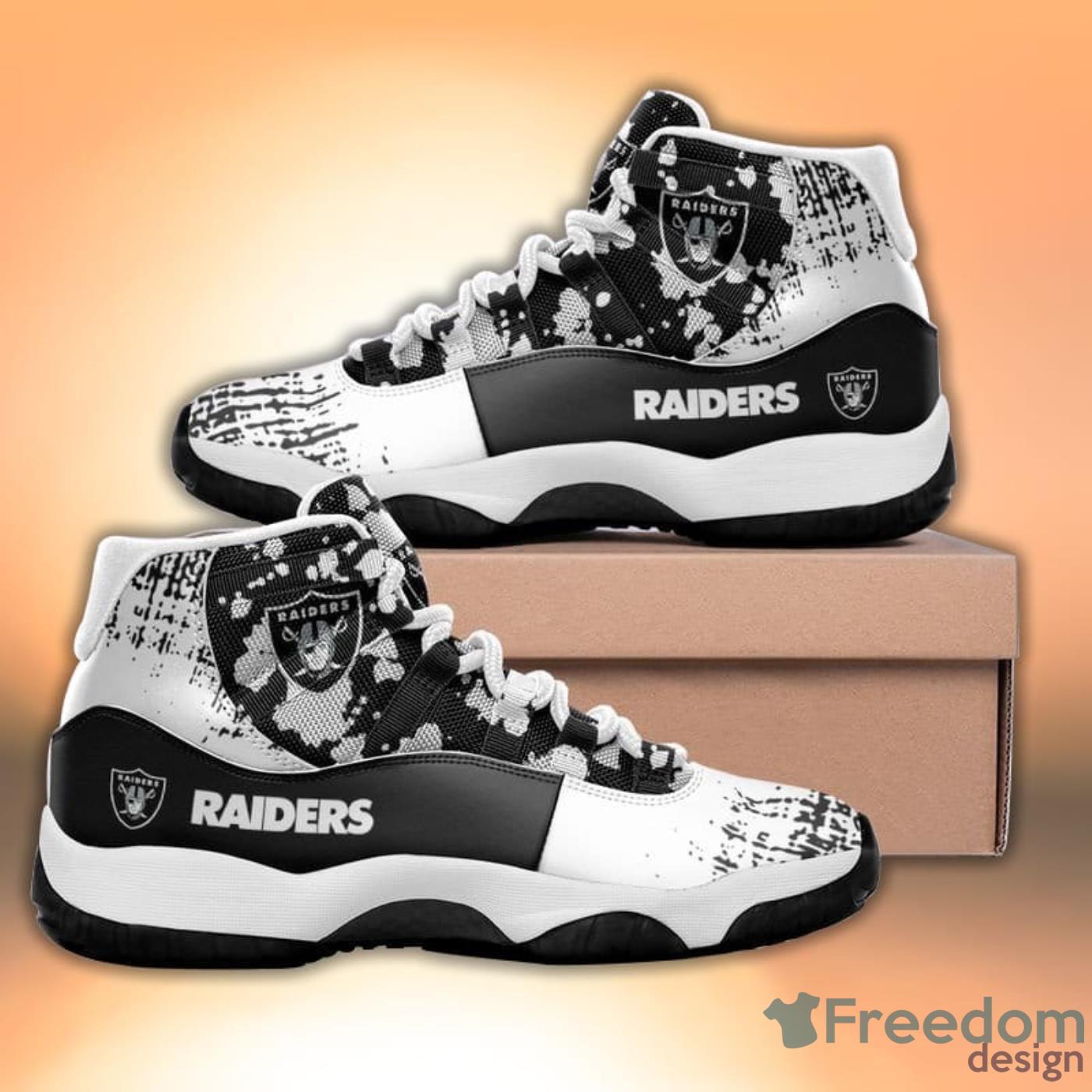 Las Vegas Raiders Logo Lava Skull Air Jordan 11 Sneakers Shoes