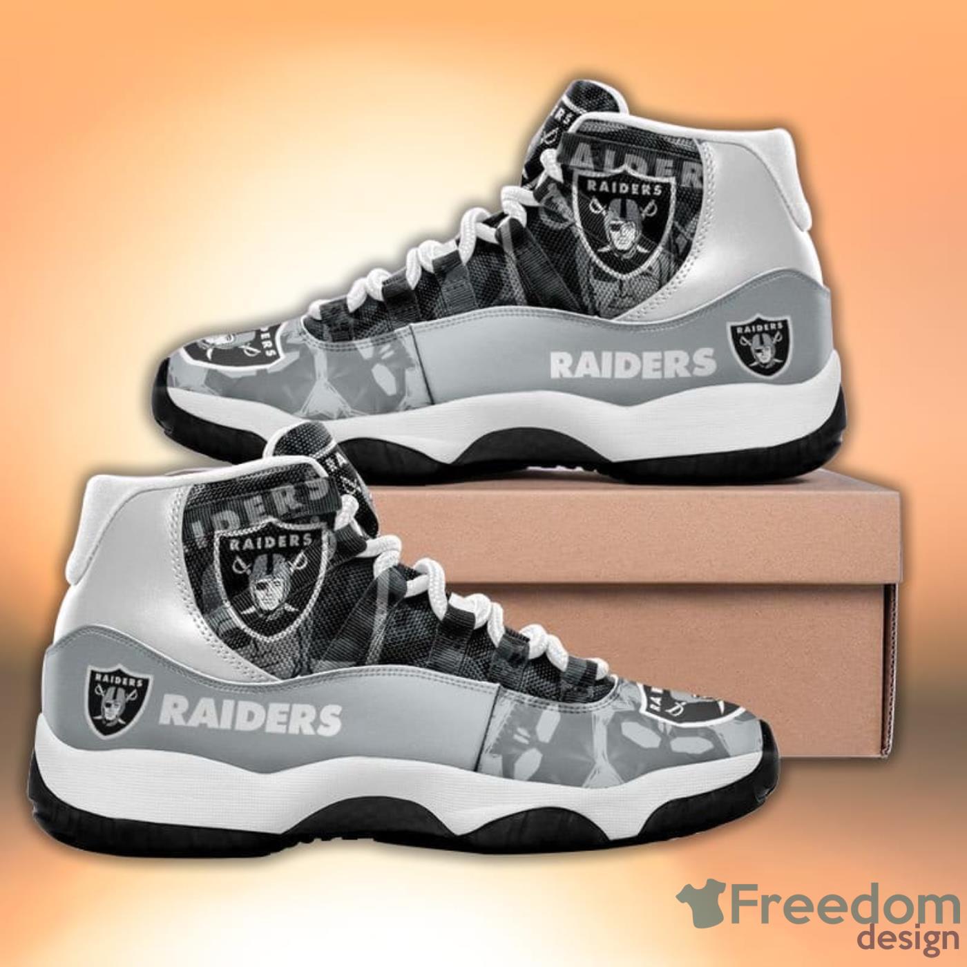 Las Vegas Raiders Logo Lava Skull Air Jordan 11 Sneakers Shoes