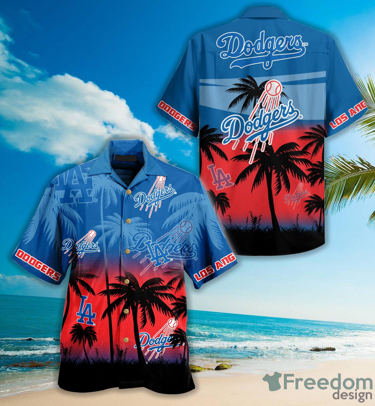 Los Angeles Dodgers Big Logo MLB Fans Hawaiian Shirt - Freedomdesign