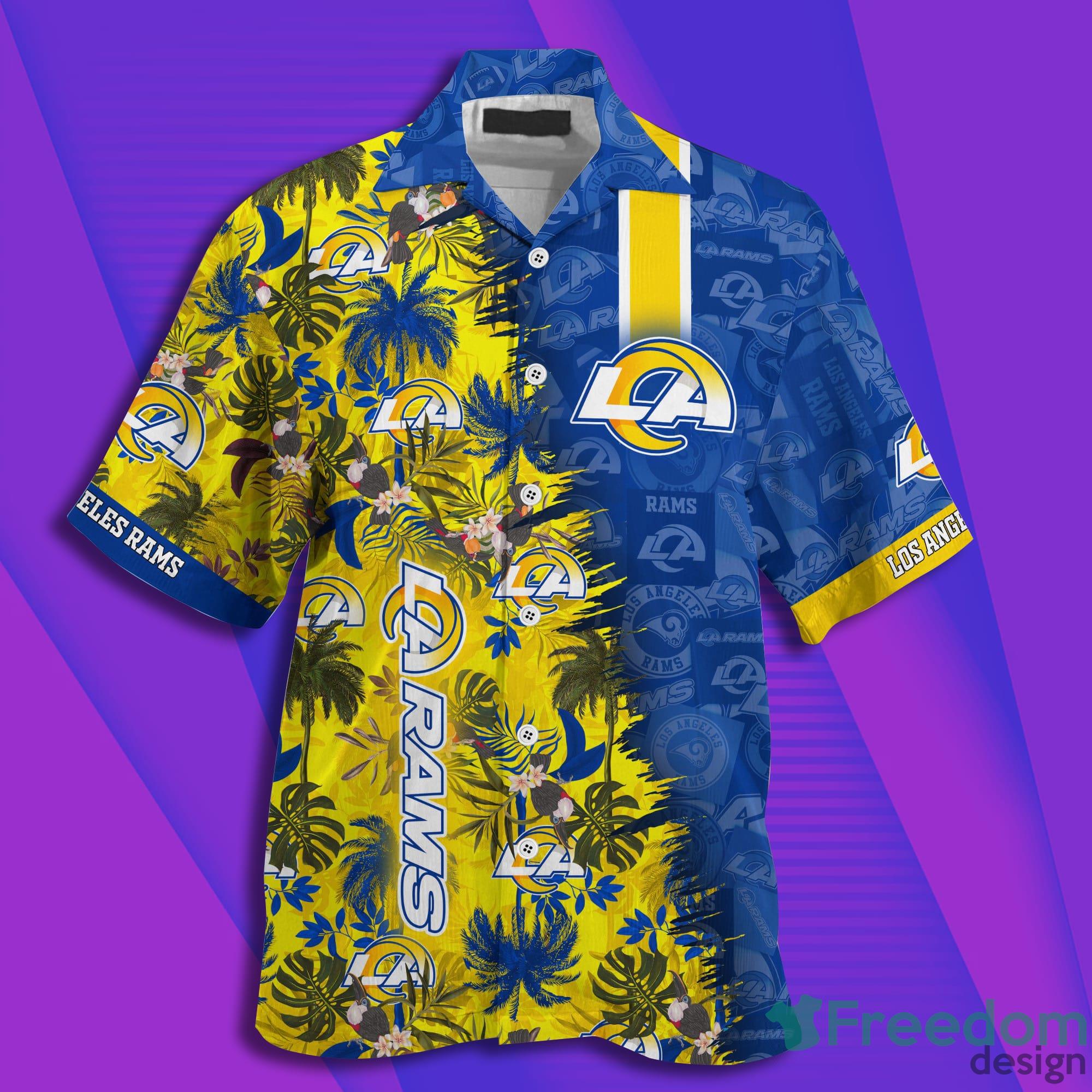 Los Angeles Rams NFL And Tropical Combo Summer Hawaiian Shirt And Pants image Los Angeles Rams NFL And Tropical Combo Summer Hawaiian Shirt And Pants Product Photo 2