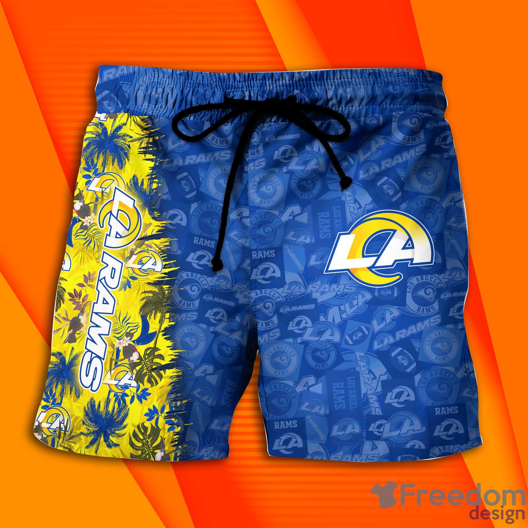 Los Angeles Rams NFL And Tropical Combo Summer Hawaiian Shirt And Pants Product Photo 4 Los Angeles Rams NFL And Tropical Combo Summer Hawaiian Shirt And Pants Product Photo 4