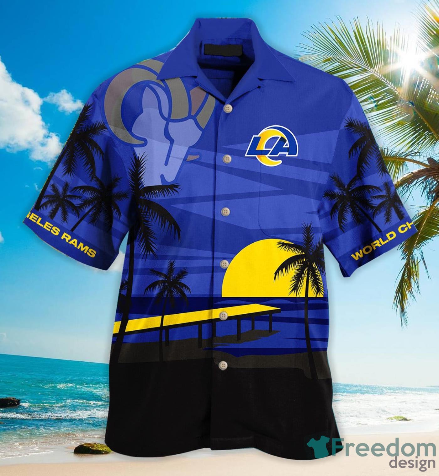 Los Angeles Rams Super Bowl Lvi Champions Hawaiian Shirt