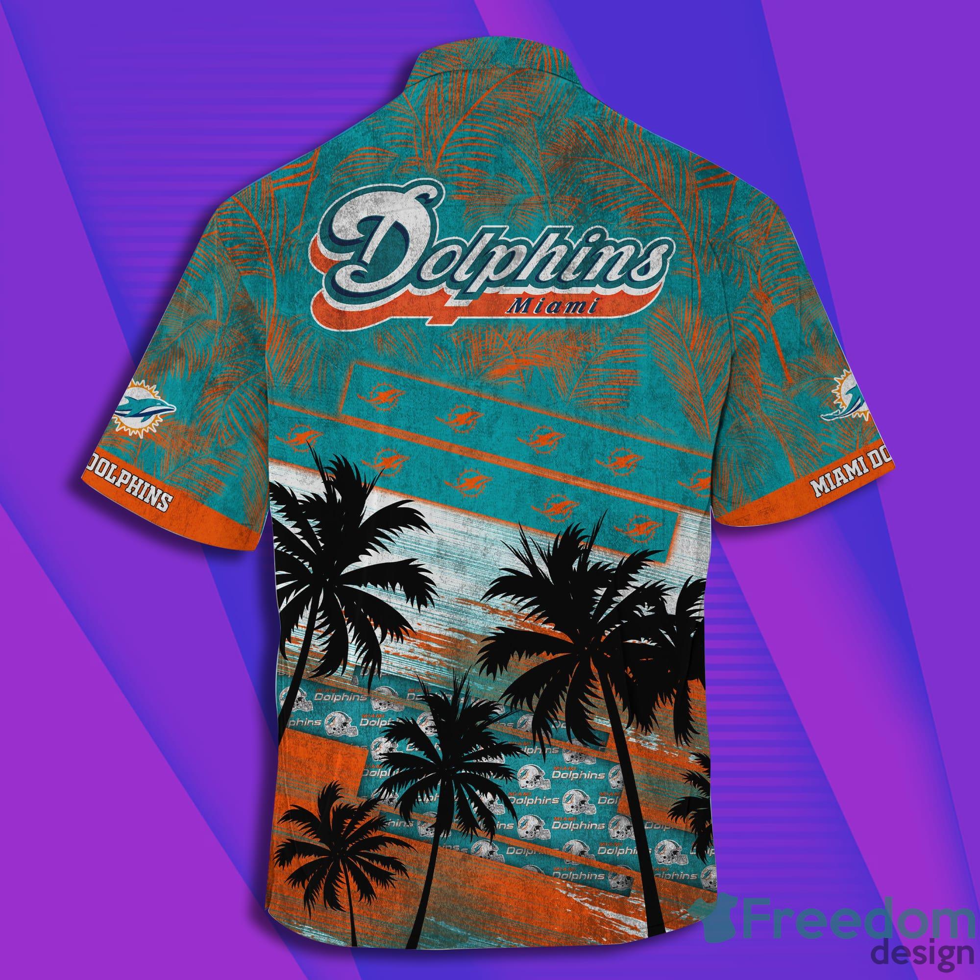 NFL Miami Dolphins Louis Vuitton Logo Pattern Hawaiian Shirt & Shorts -  Teeclover