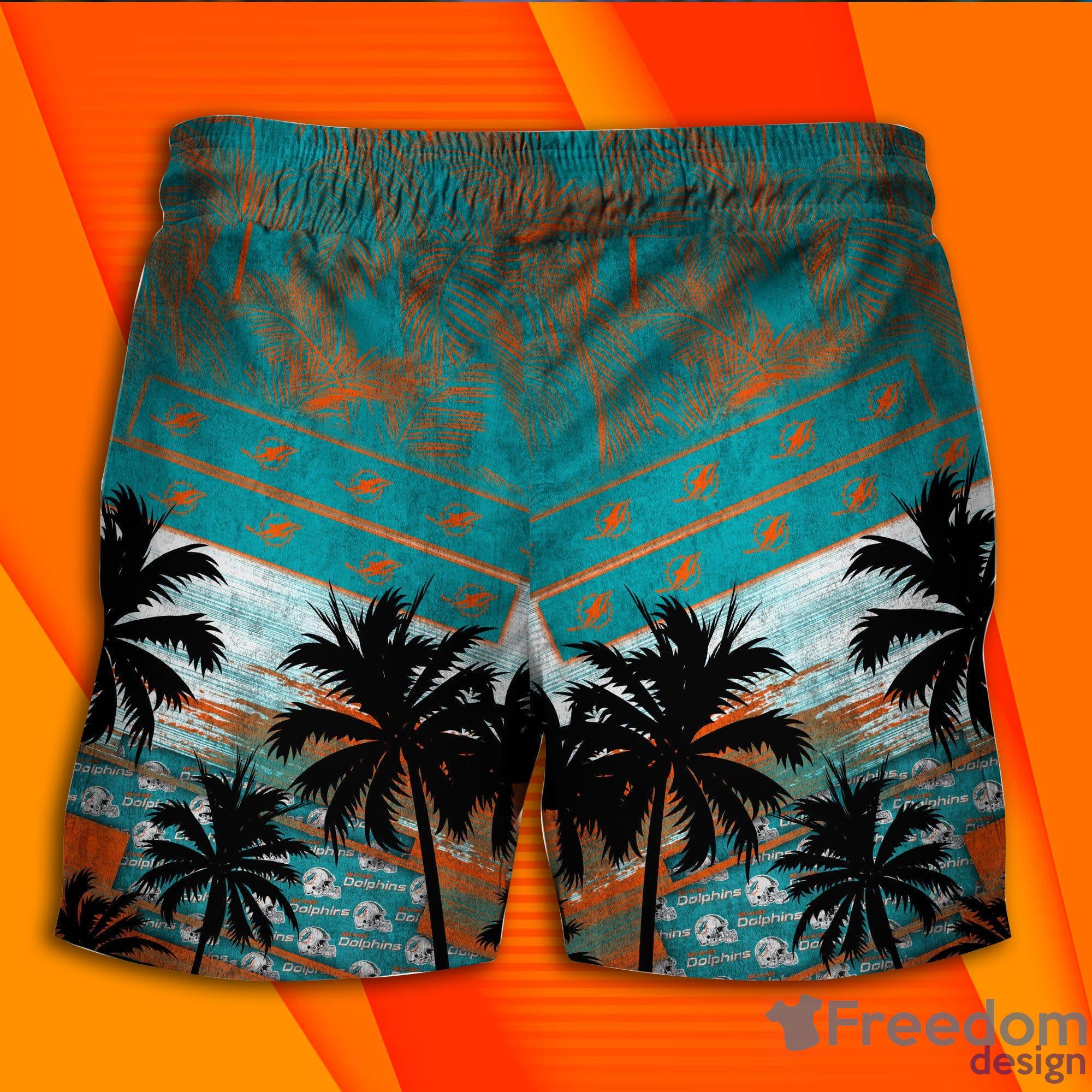 Nfl Miami Dolphins Shirt Summer Hawaiian Shirt And Shorts - Limotees