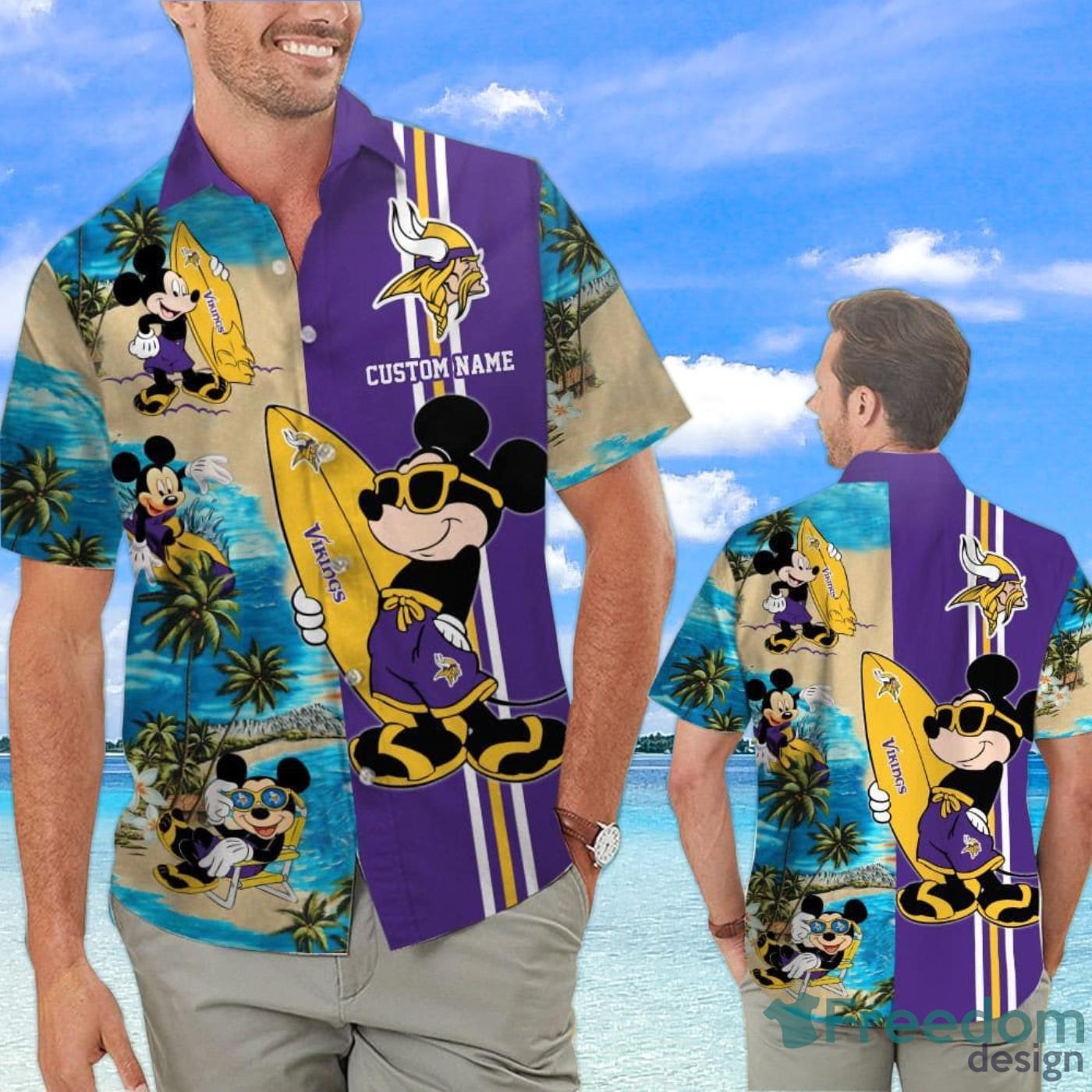 Minnesota Vikings jack skellington and zero Hawaiian Shirt