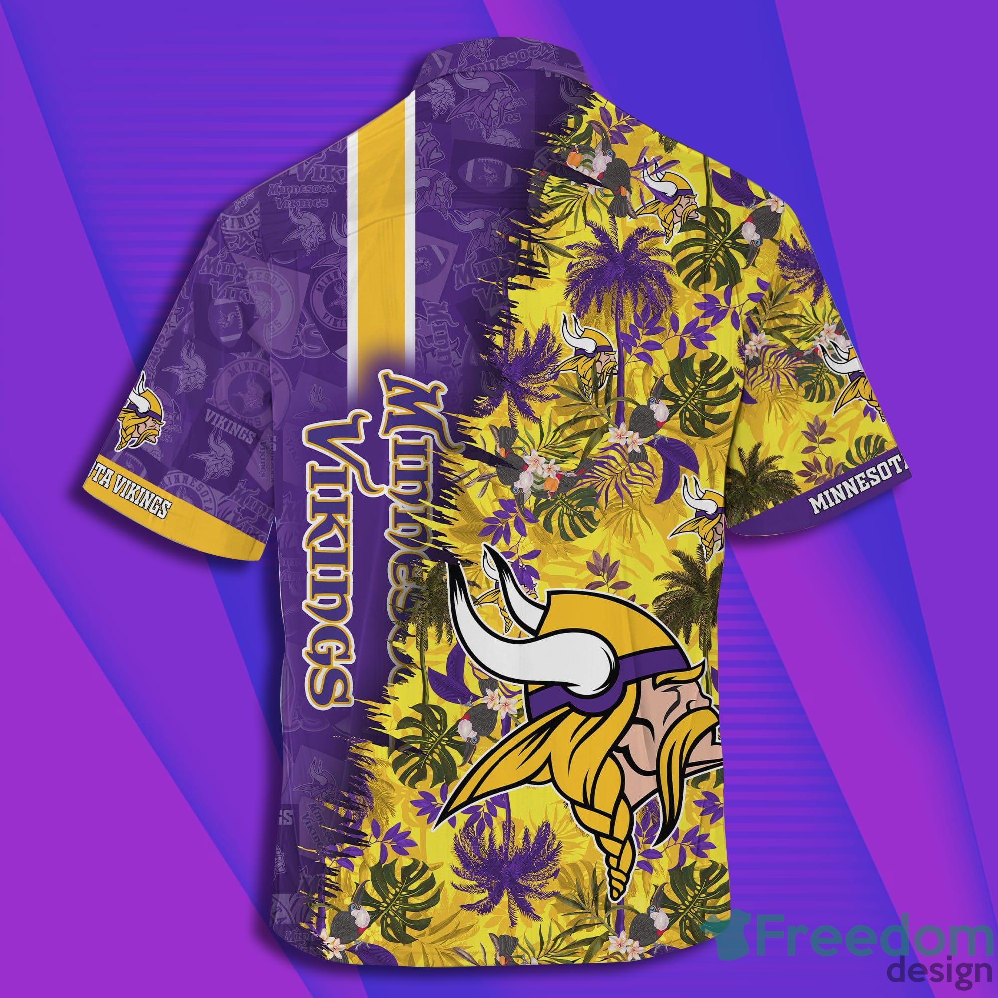 Minnesota Vikings NFL Combo Summer Hawaiian Shirt And Pants