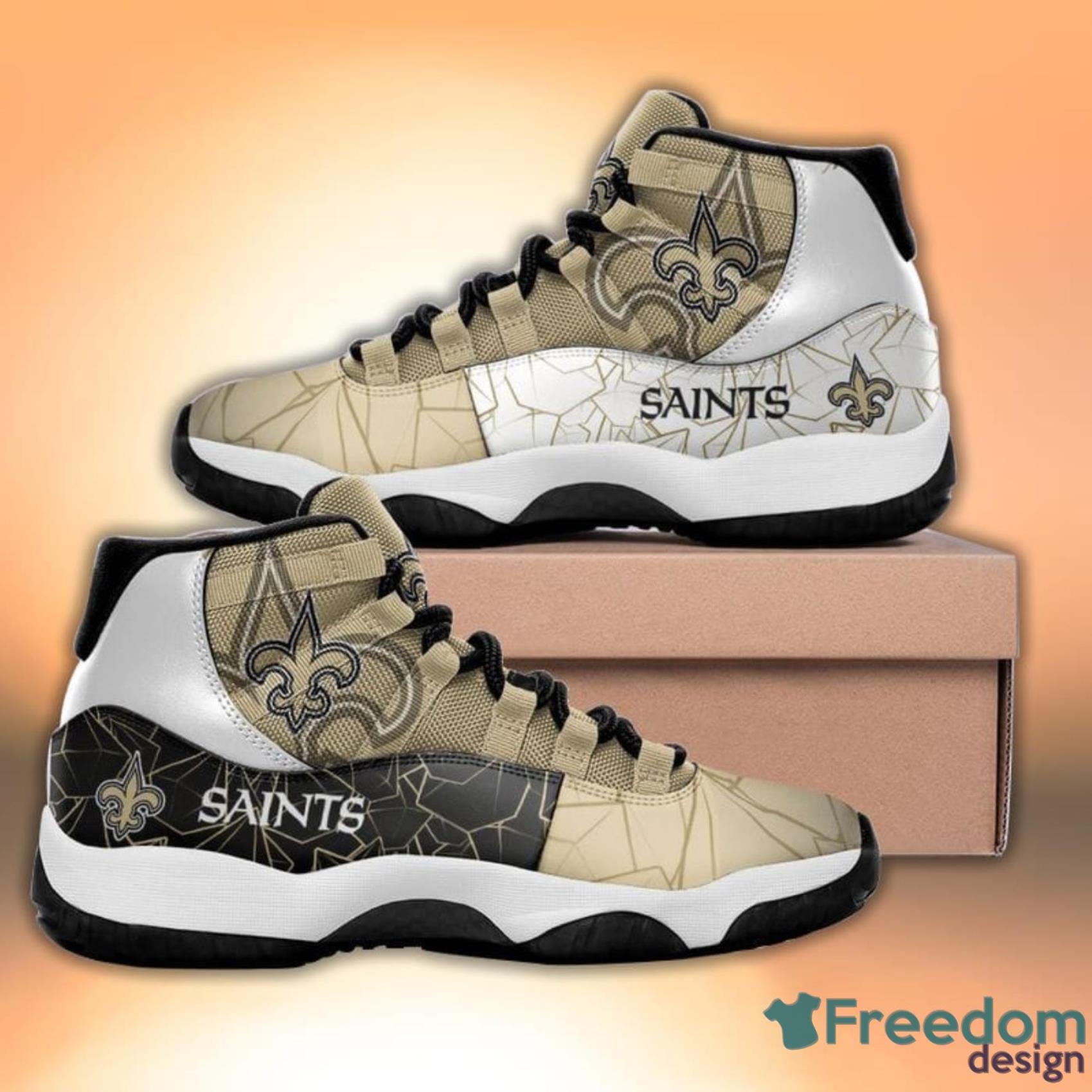 New Orleans Saints Diamond Pattern Style Sneaker Air Jordan 11 Shoes Product Photo 4 New Orleans Saints Diamond Pattern Style Sneaker Air Jordan 11 Shoes Product Photo 4