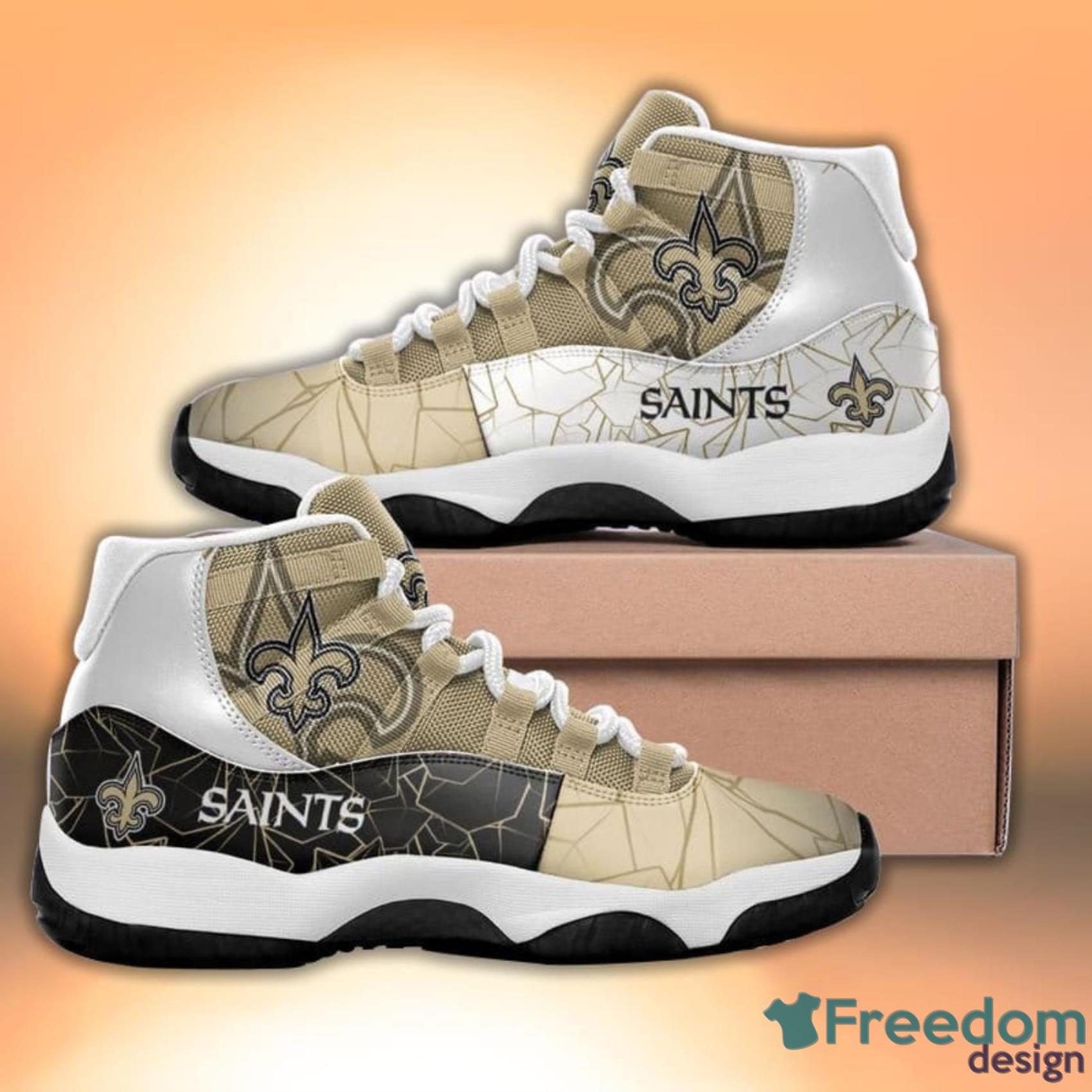 New Orleans Saints Diamond Pattern Style Sneaker Air Jordan 11 Shoes Product Photo 1 New Orleans Saints Diamond Pattern Style Sneaker Air Jordan 11 Shoes Product Photo 1